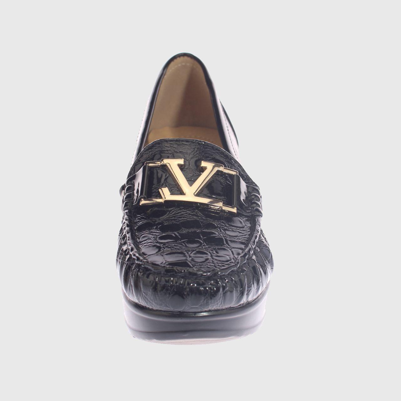 Mocasín Platafoma Negro Vía Franca Mujer-2