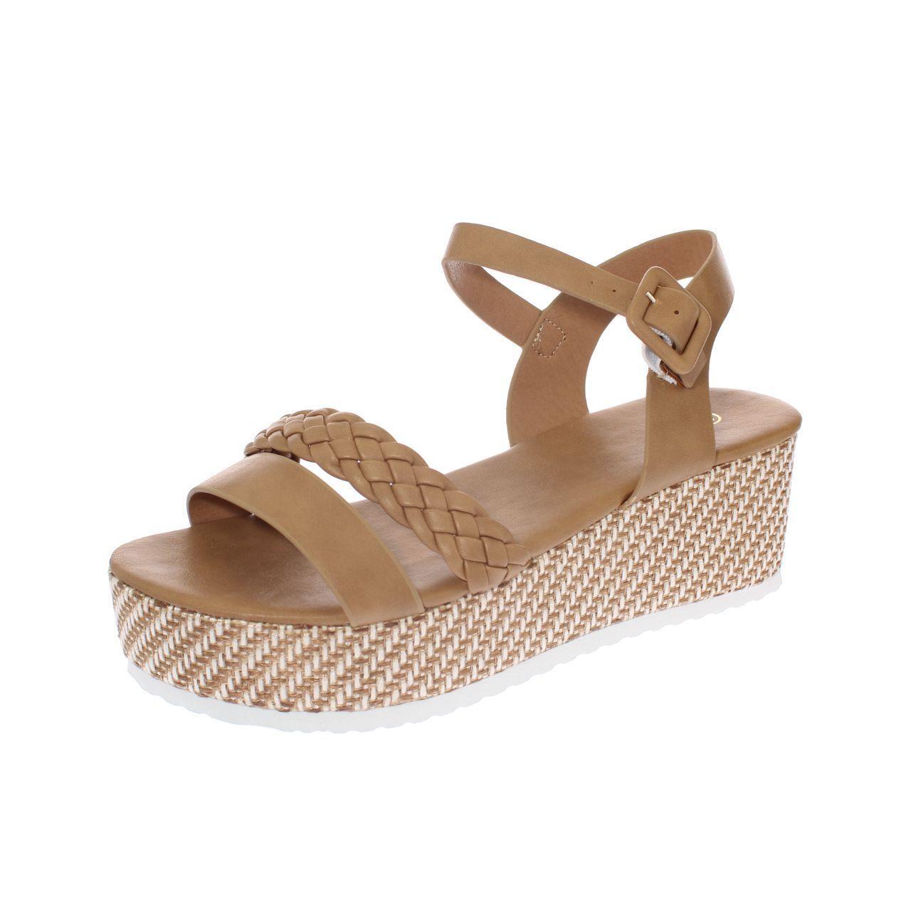 Sandalia Plataforma Khaki Vía franca Mujer-0