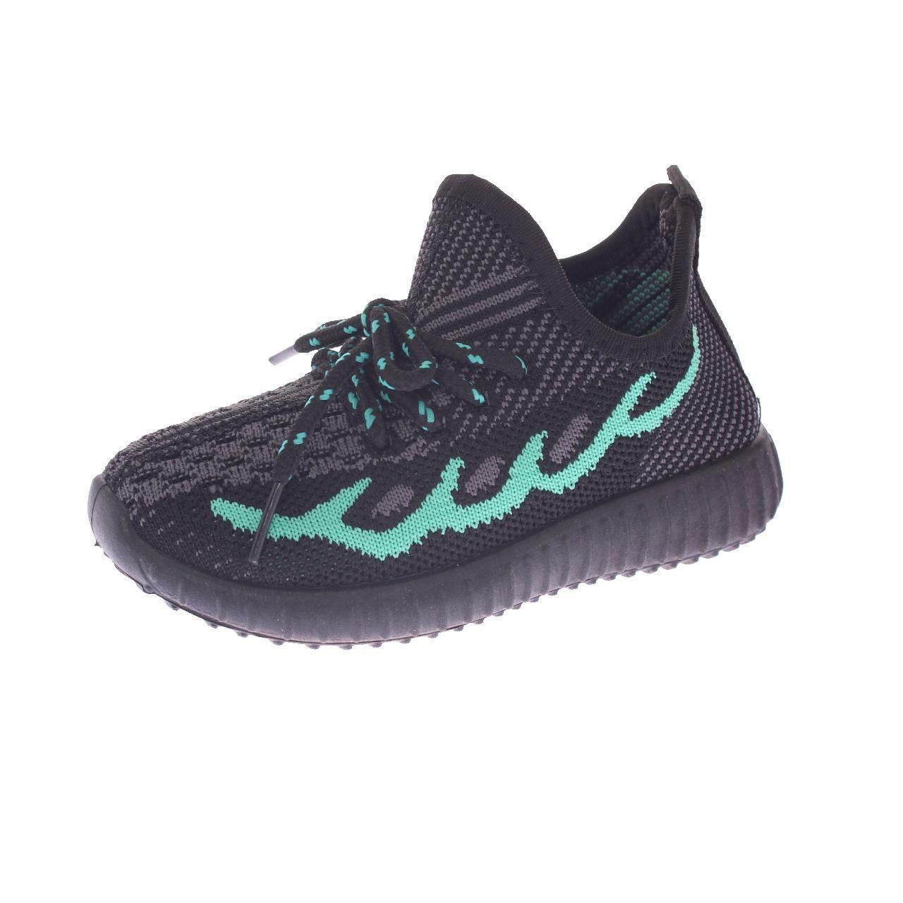 Zapatilla Kids Negro Verde Vía Franca Niño-0