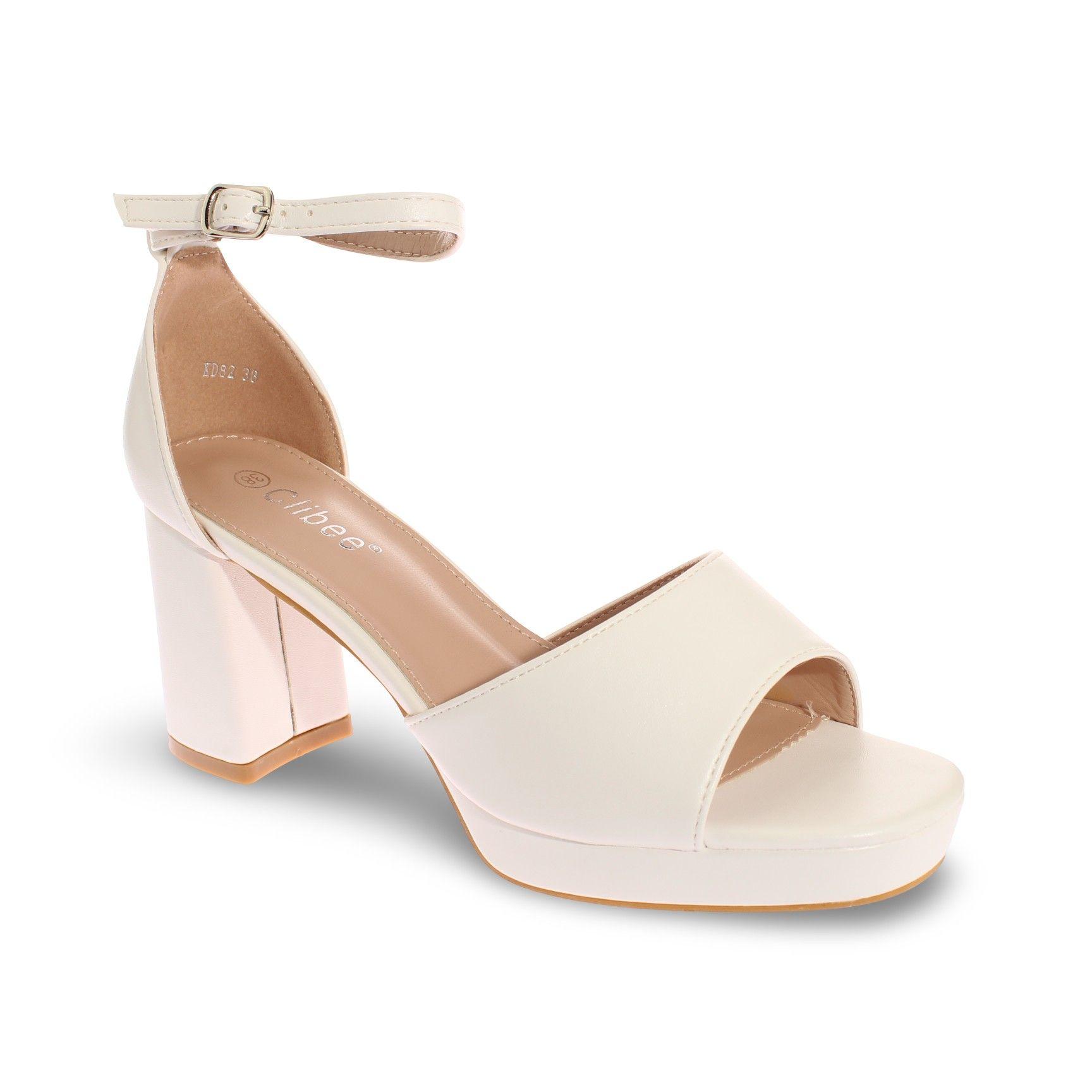 Sandalia Taco Blanco Vía Franca Mujer Art: 5KD82WHITE-0