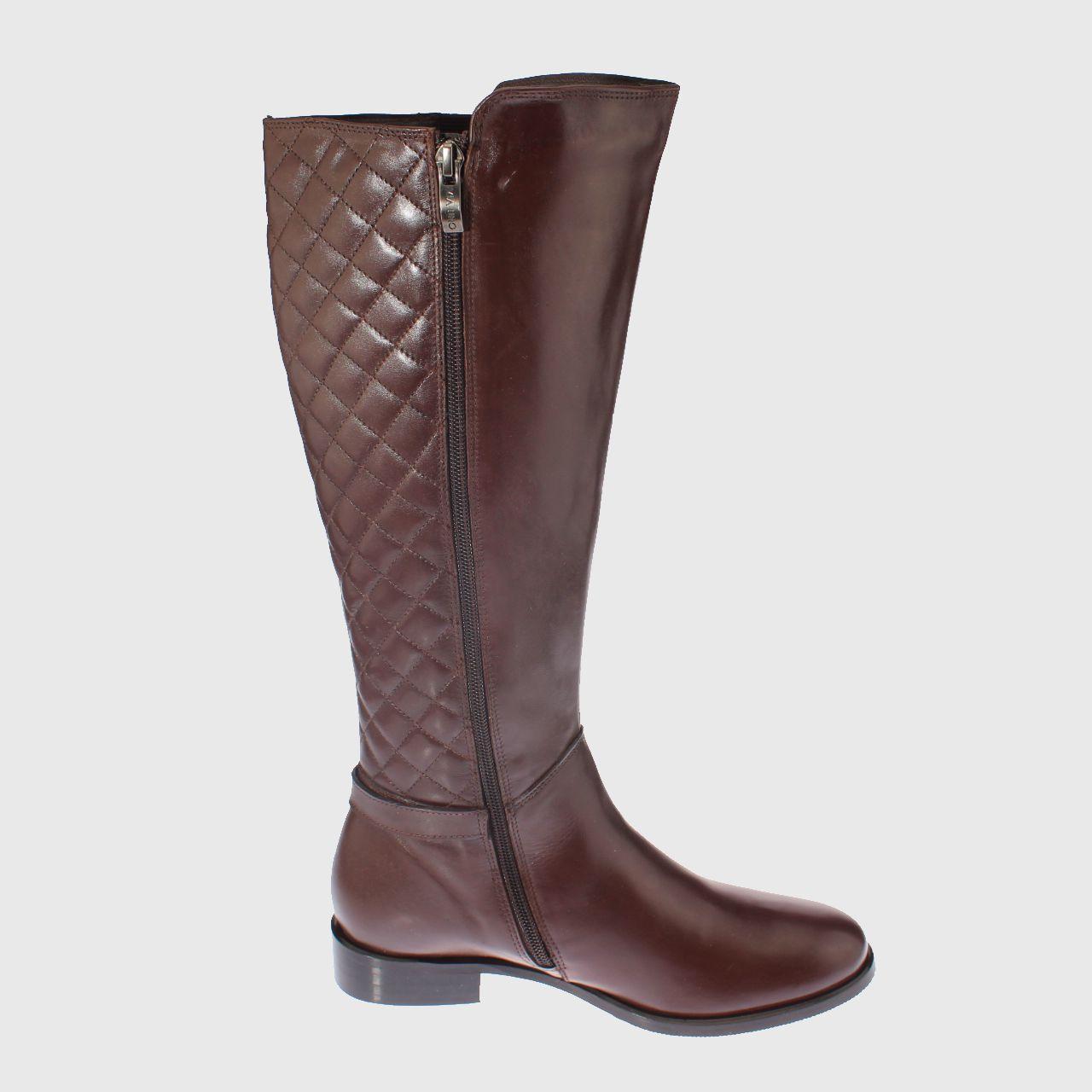 Bota Cuero Marrón Vía franca Mujer-2
