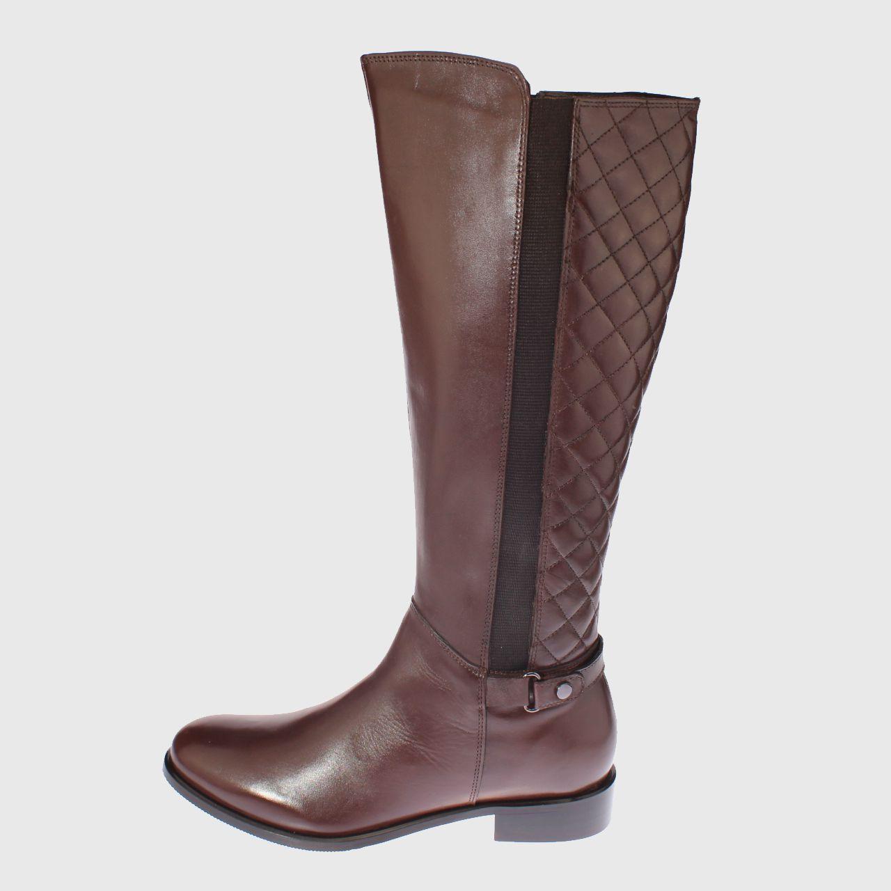 Bota Cuero Marrón Vía franca Mujer-3