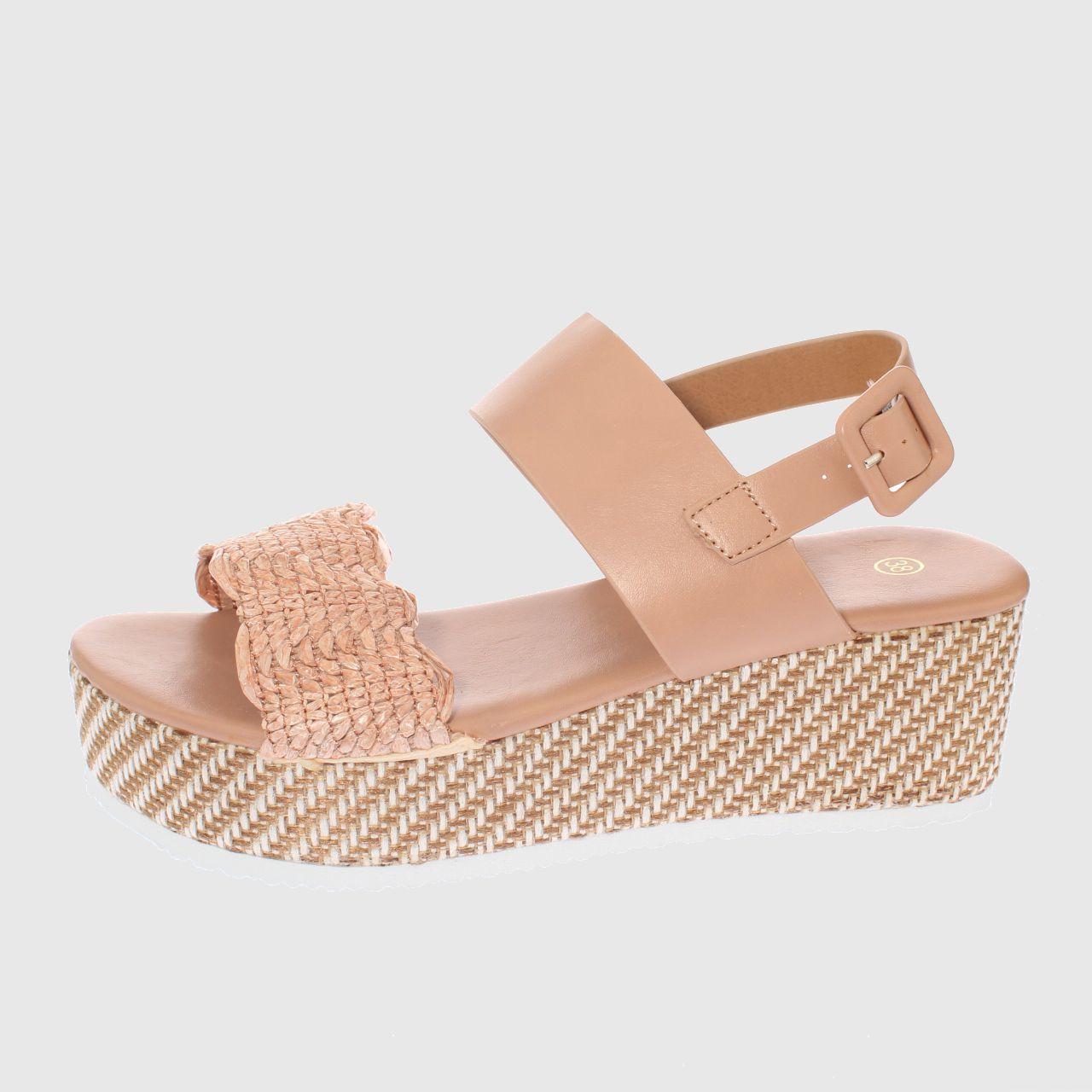 Sandalia Plataforma Rosado Vía franca Mujer-1