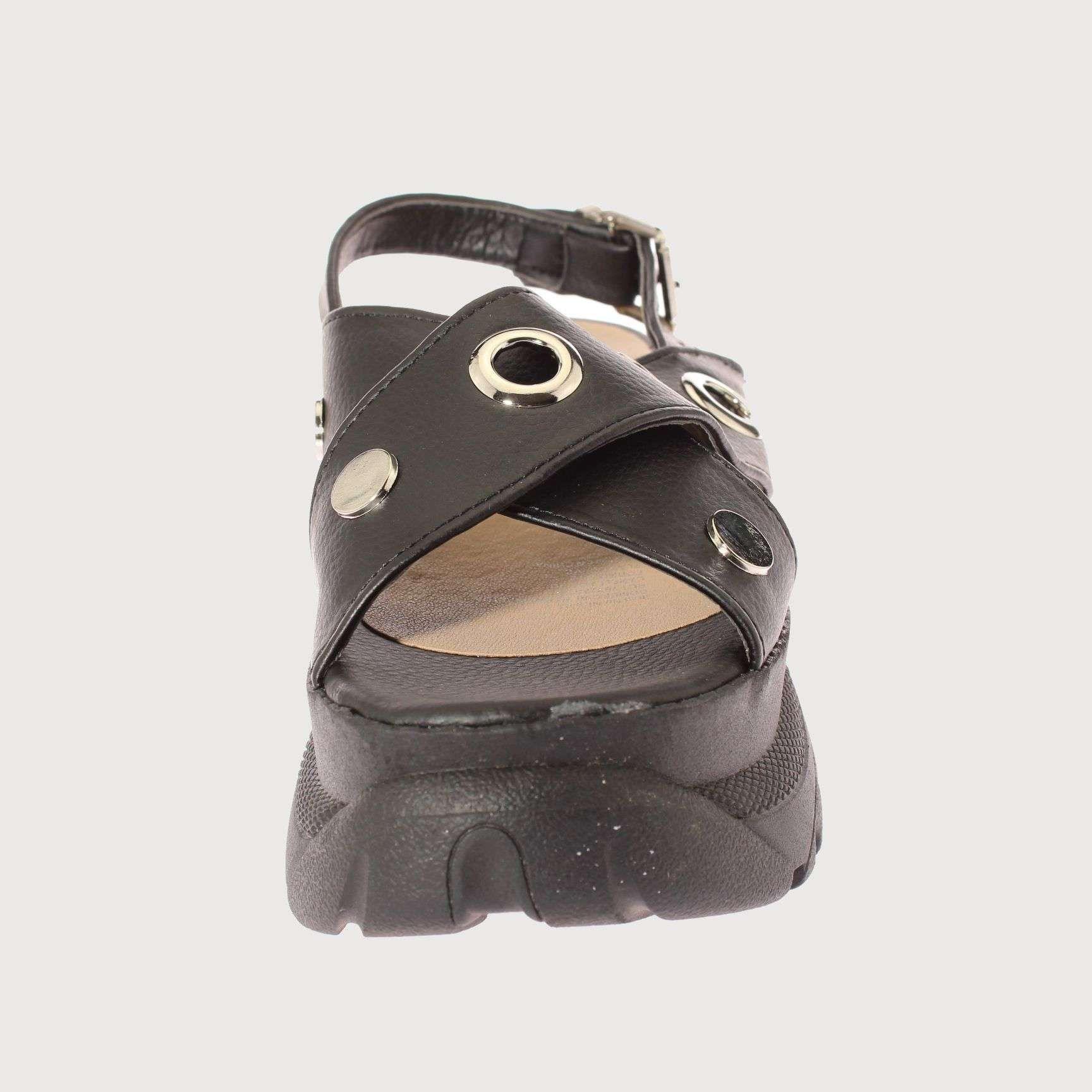 Sandalia Plataforma Negro Vía Franca Mujer Art: 5NLX011ABLACK-2