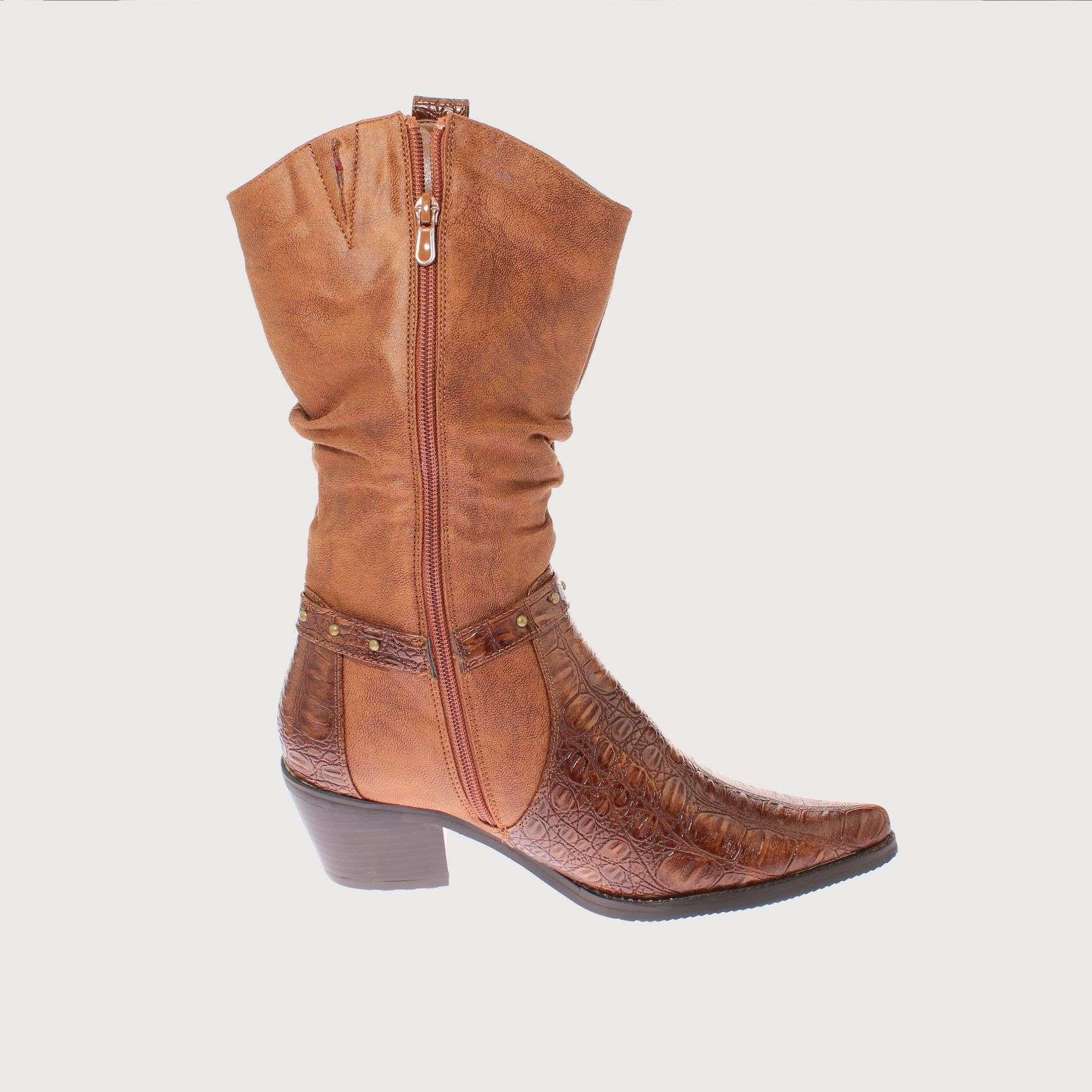Bota Vaquera Café Vía Franca Mujer Art: 521102BROWN-3