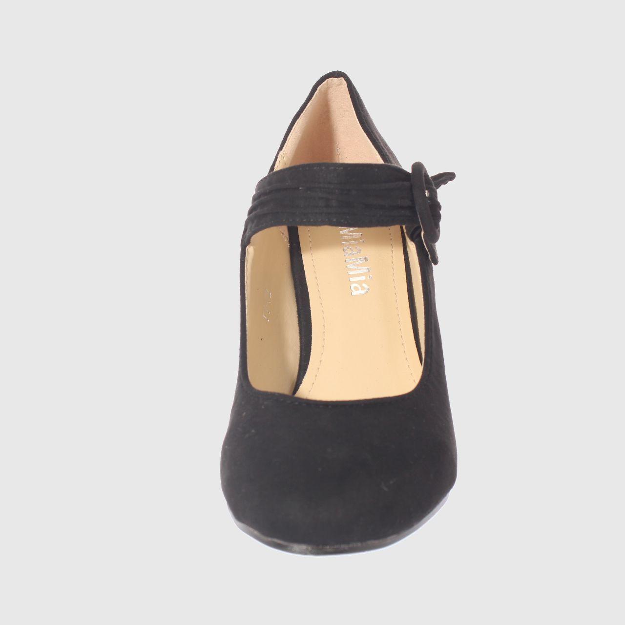 Zapato taco Negro Vía Franca Mujer-2