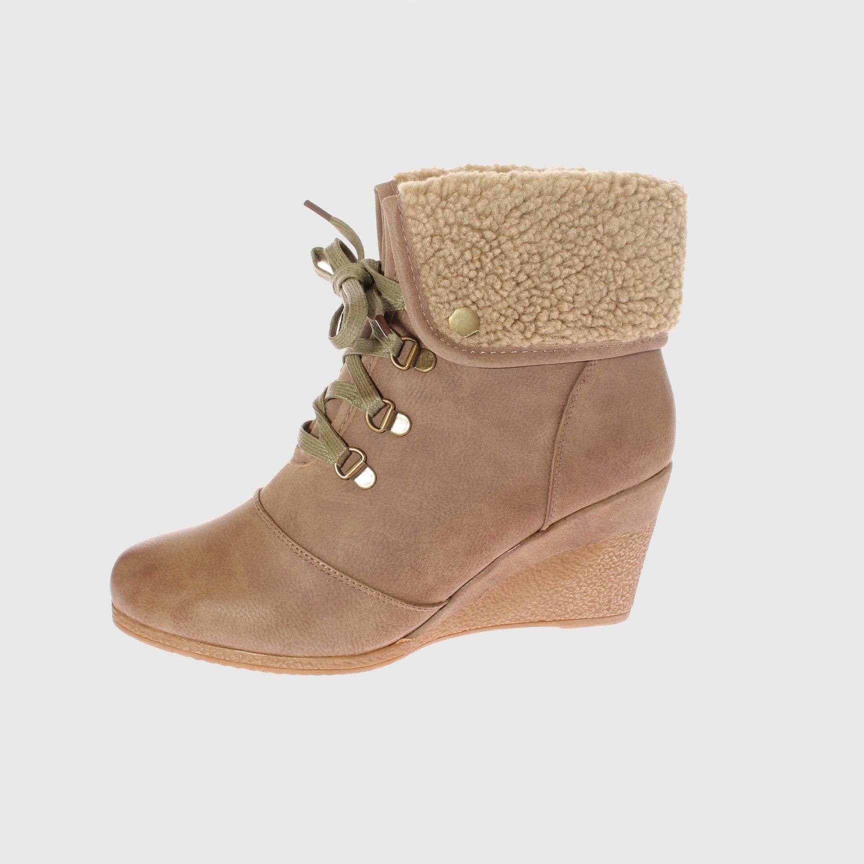 Botín Khaki Vía Franca Mujer-1