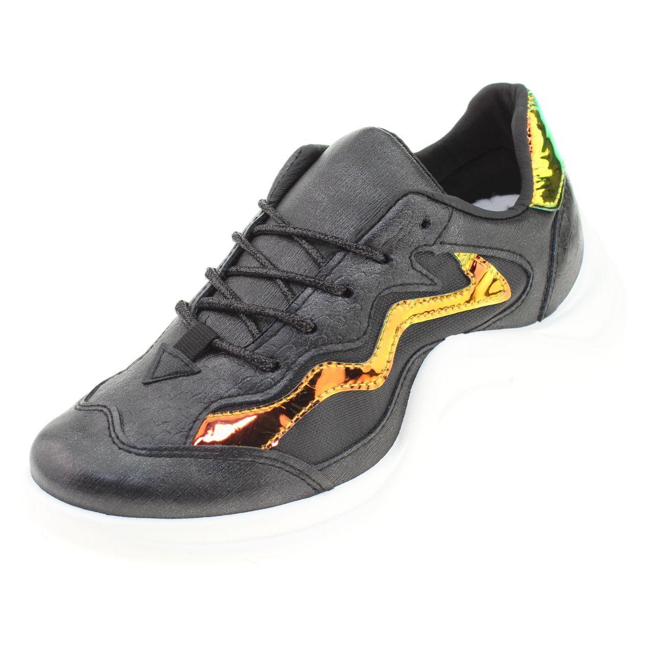 Zapatilla  Negro Vía Franca Mujer-0
