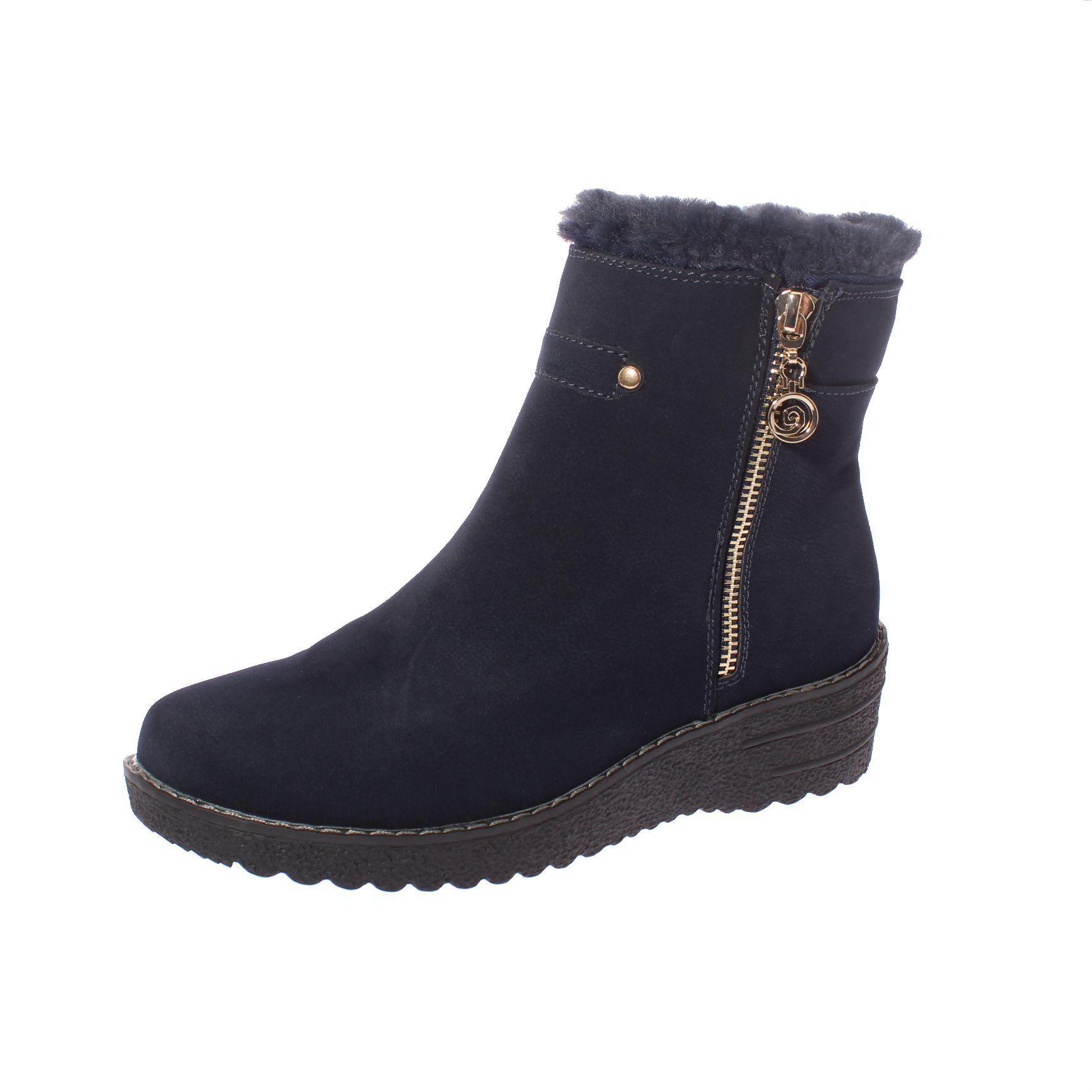 Botin Azul Marino Vía Franca Mujer-0