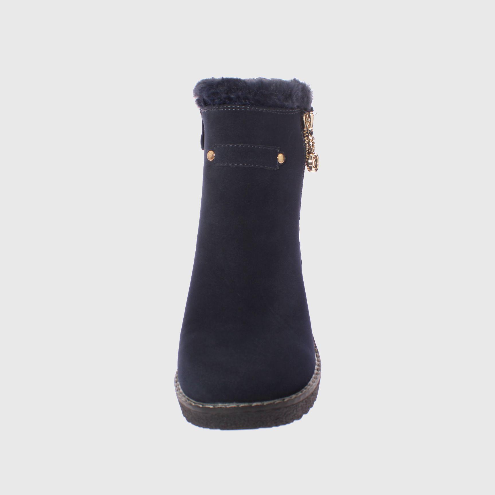 Botin Azul Marino Vía Franca Mujer-2