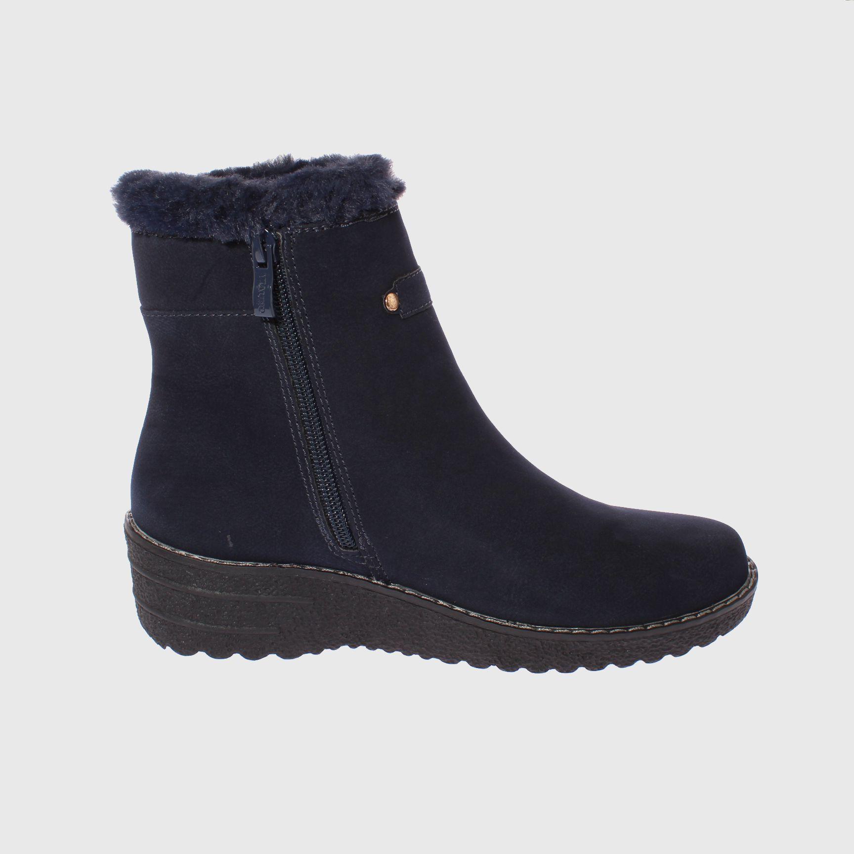 Botin Azul Marino Vía Franca Mujer-3