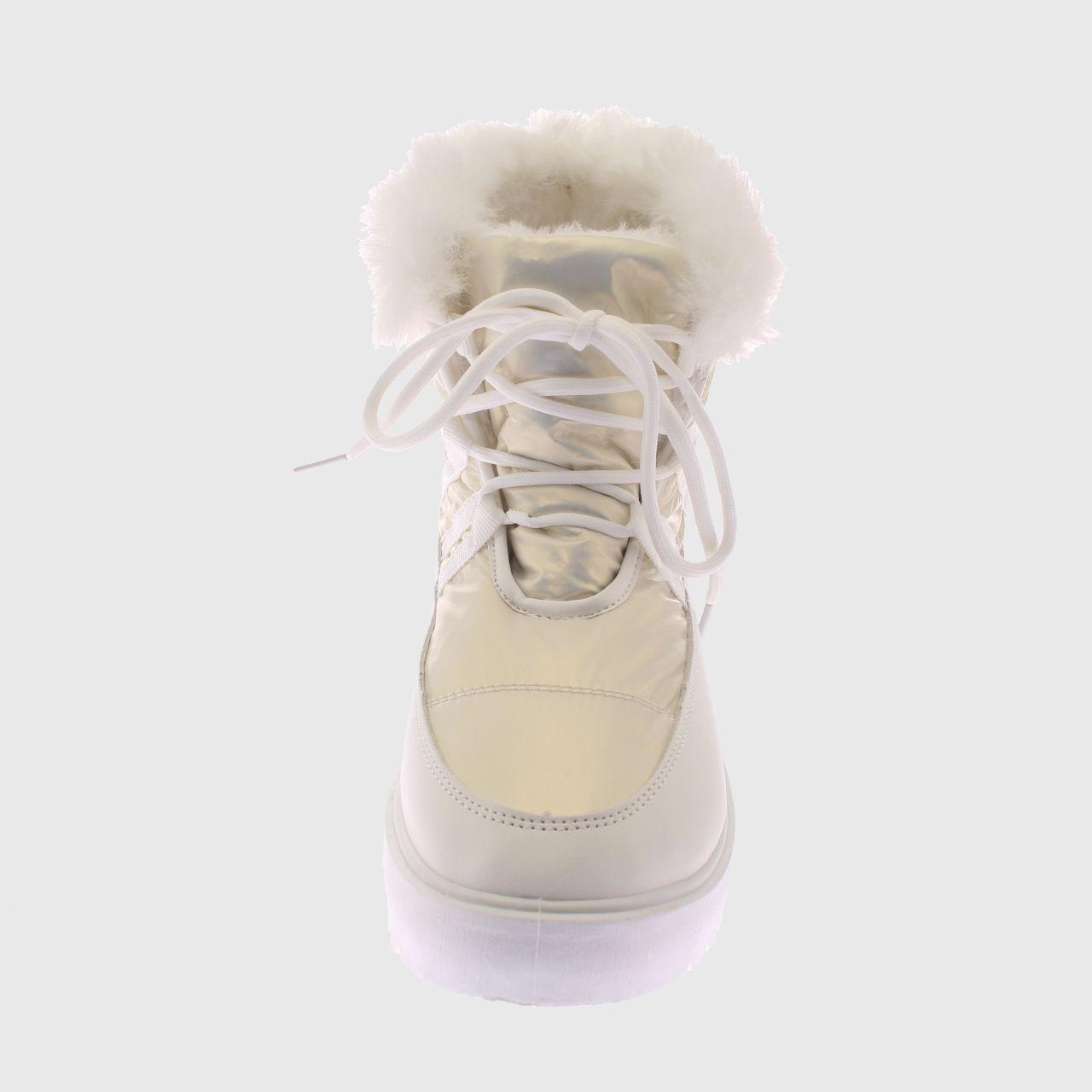 Bota Piel Blanco Vía Franca Mujer-2