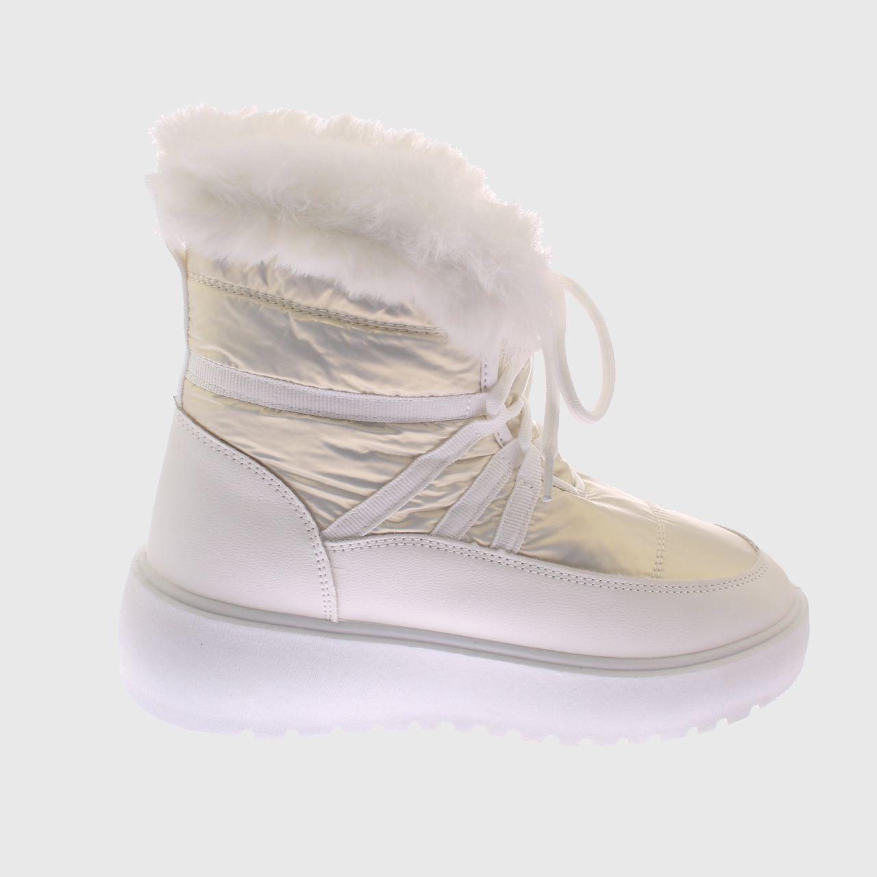 Bota Piel Blanco Vía Franca Mujer-3