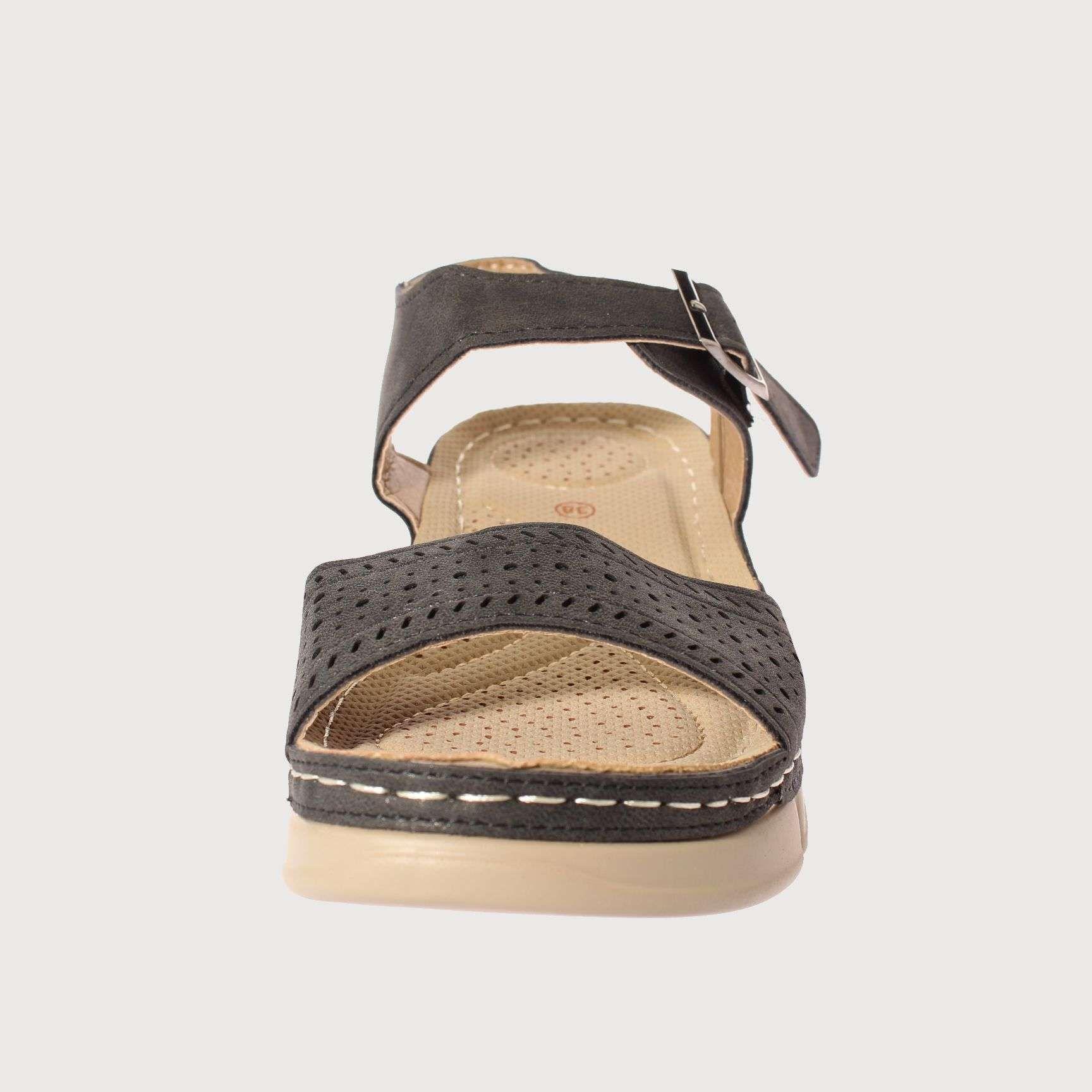Sandalia Confy Negro Vía Franca Mujer Art: 52108B0599BLACK-2