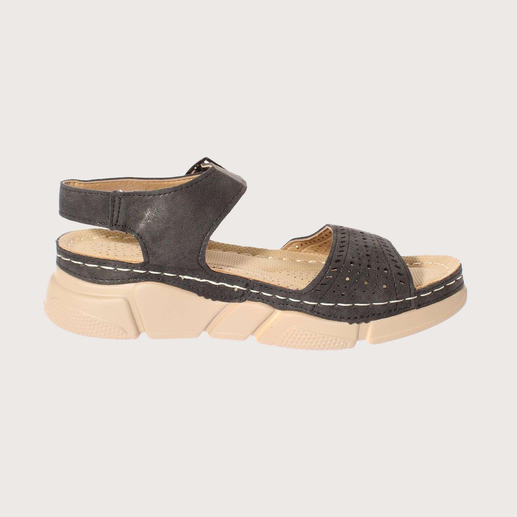 Sandalia Confy Negro Vía Franca Mujer Art: 52108B0599BLACK-3