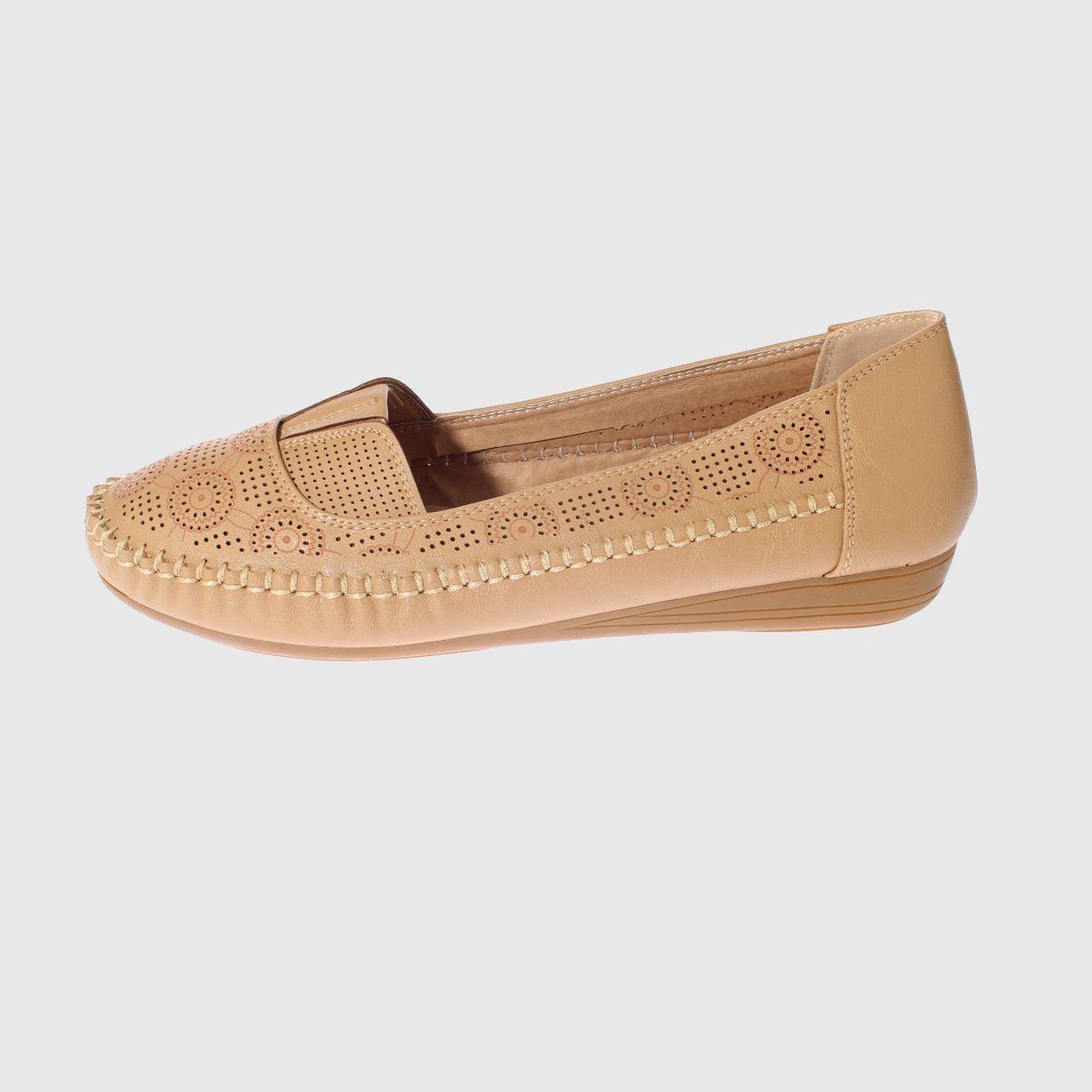 Mocasín Camel Vía Franca Mujer-1