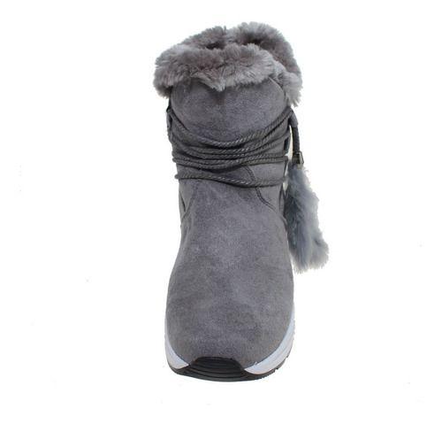 Botín Piel Gris Vía Franca Mujer-6