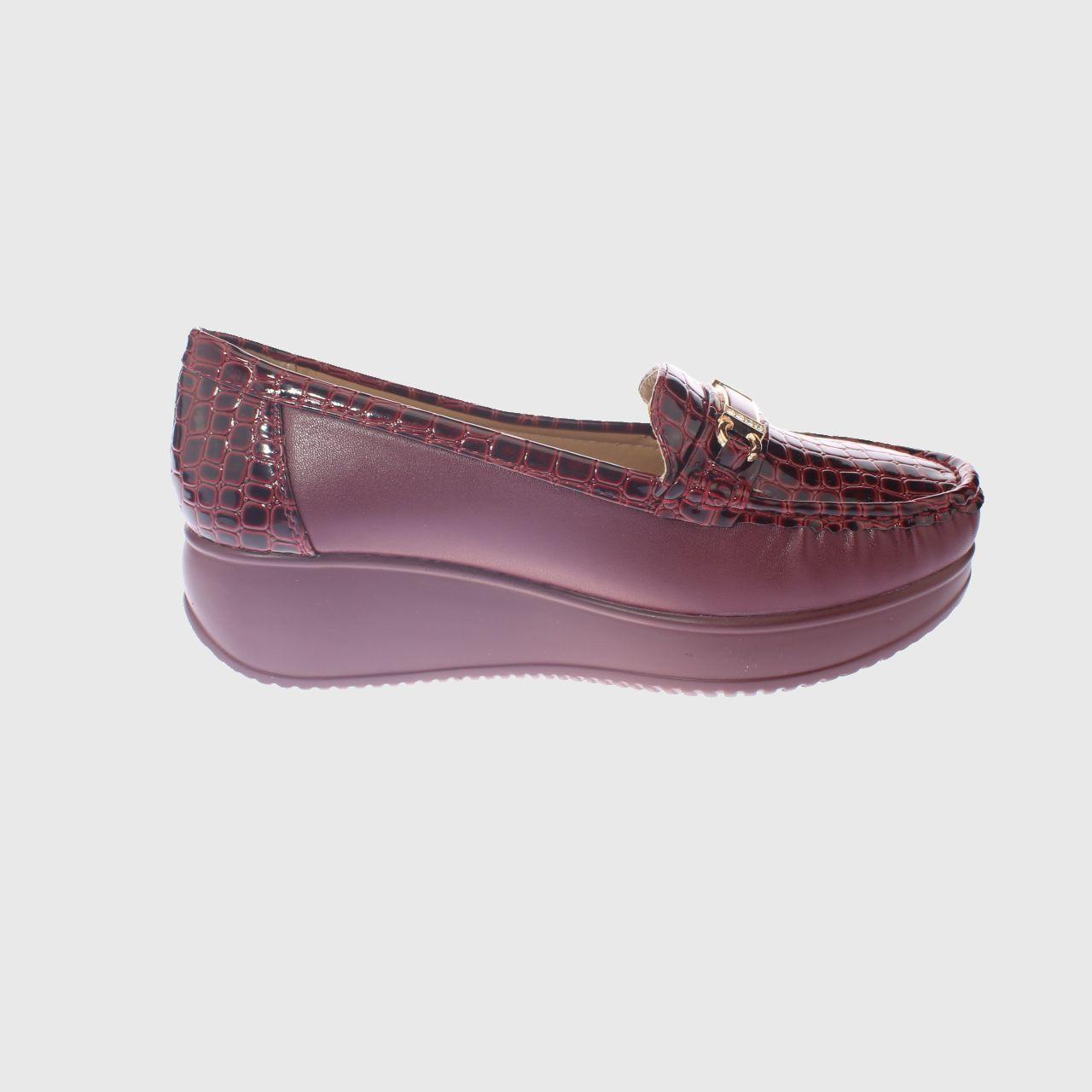 Mocasín Platafoma Vino Vía Franca Mujer-3