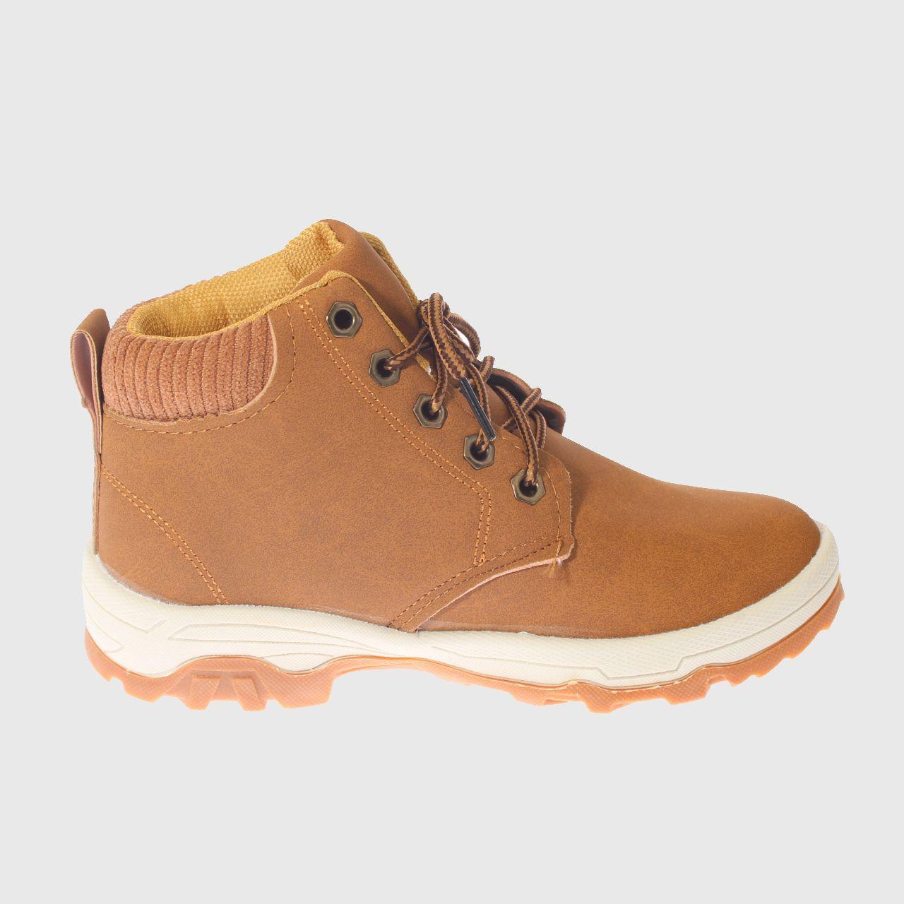 Botin Casual Para Niño Color Tostado-3