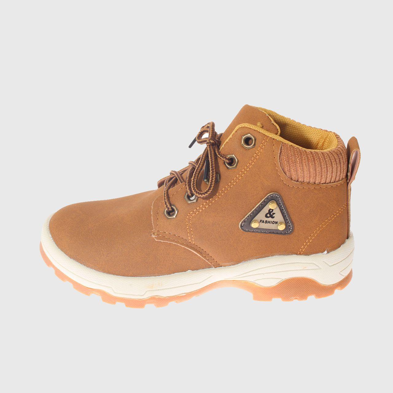 Botin Casual Para Niño Color Tostado-4
