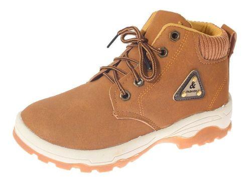 Botin Casual Para Niño Color Tostado-5
