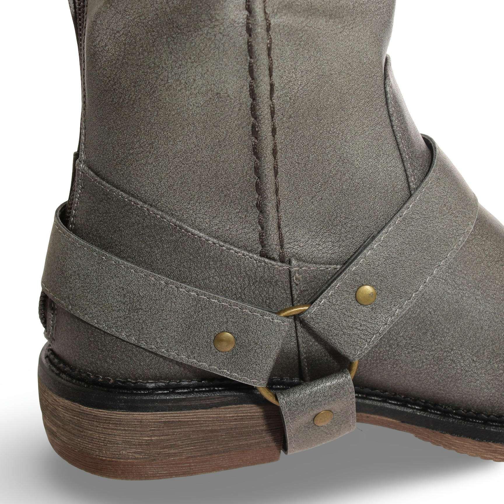 Bota Gris Vía Franca Mujer Art: 5ZY6611GREY-5