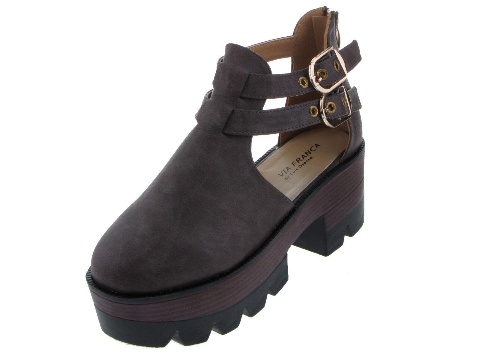 Sandalia Gris Vía franca Mujer-0