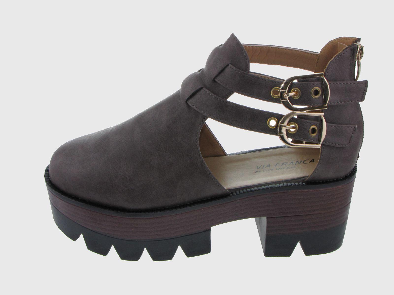 Sandalia Gris Vía franca Mujer-1