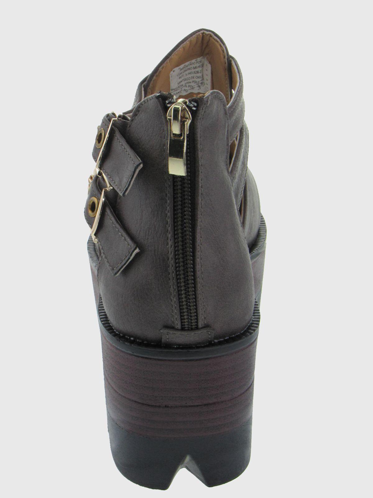 Sandalia Gris Vía franca Mujer-4