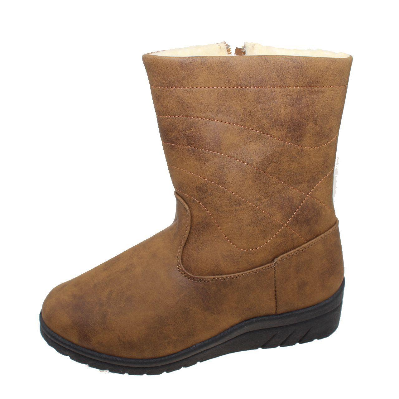 Bota Invernal Tostado Vía Franca Mujer-1