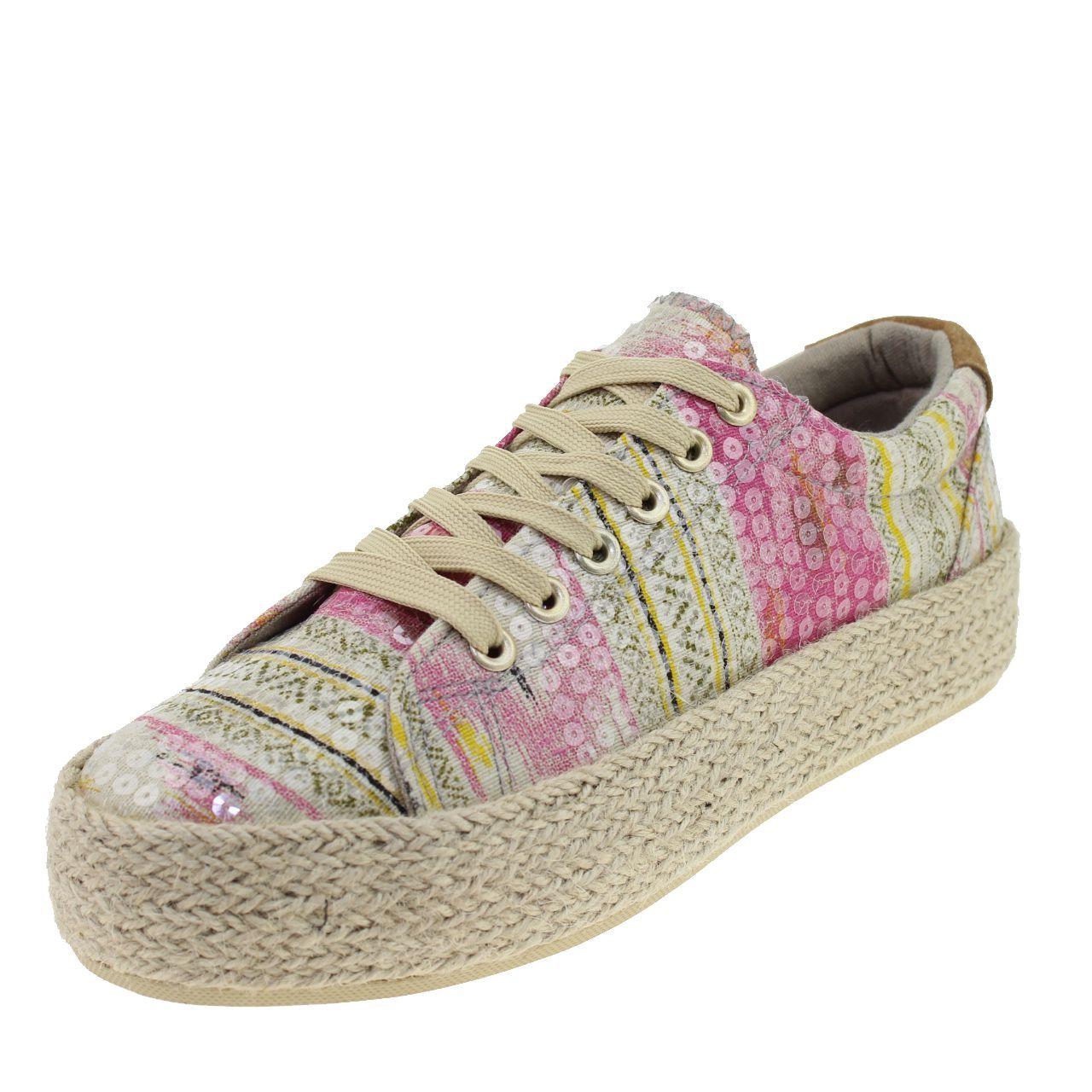 Zapatilla Casual Para Mujer Color Rosado-0