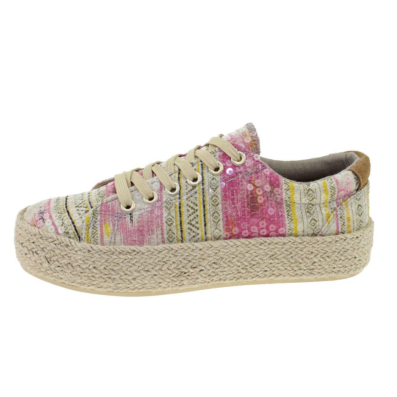Zapatilla Casual Para Mujer Color Rosado-1