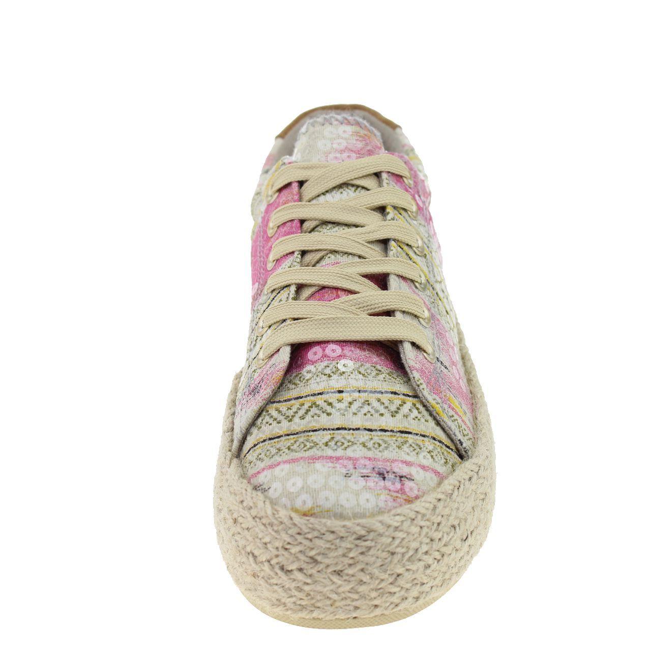 Zapatilla Casual Para Mujer Color Rosado-2