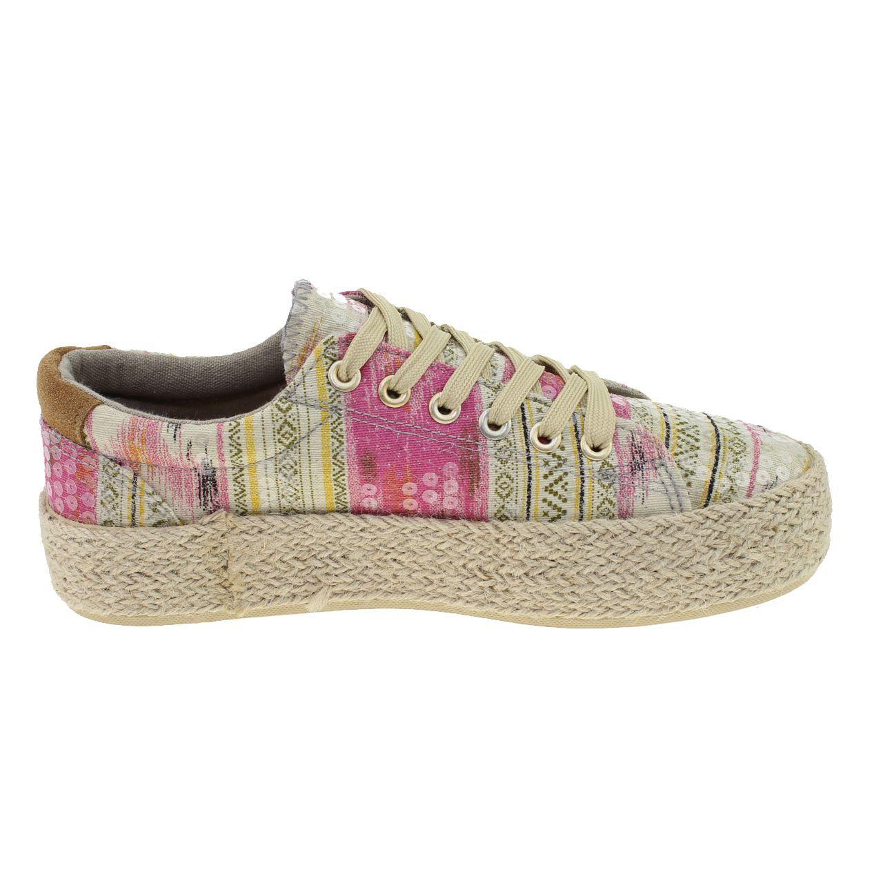 Zapatilla Casual Para Mujer Color Rosado-3