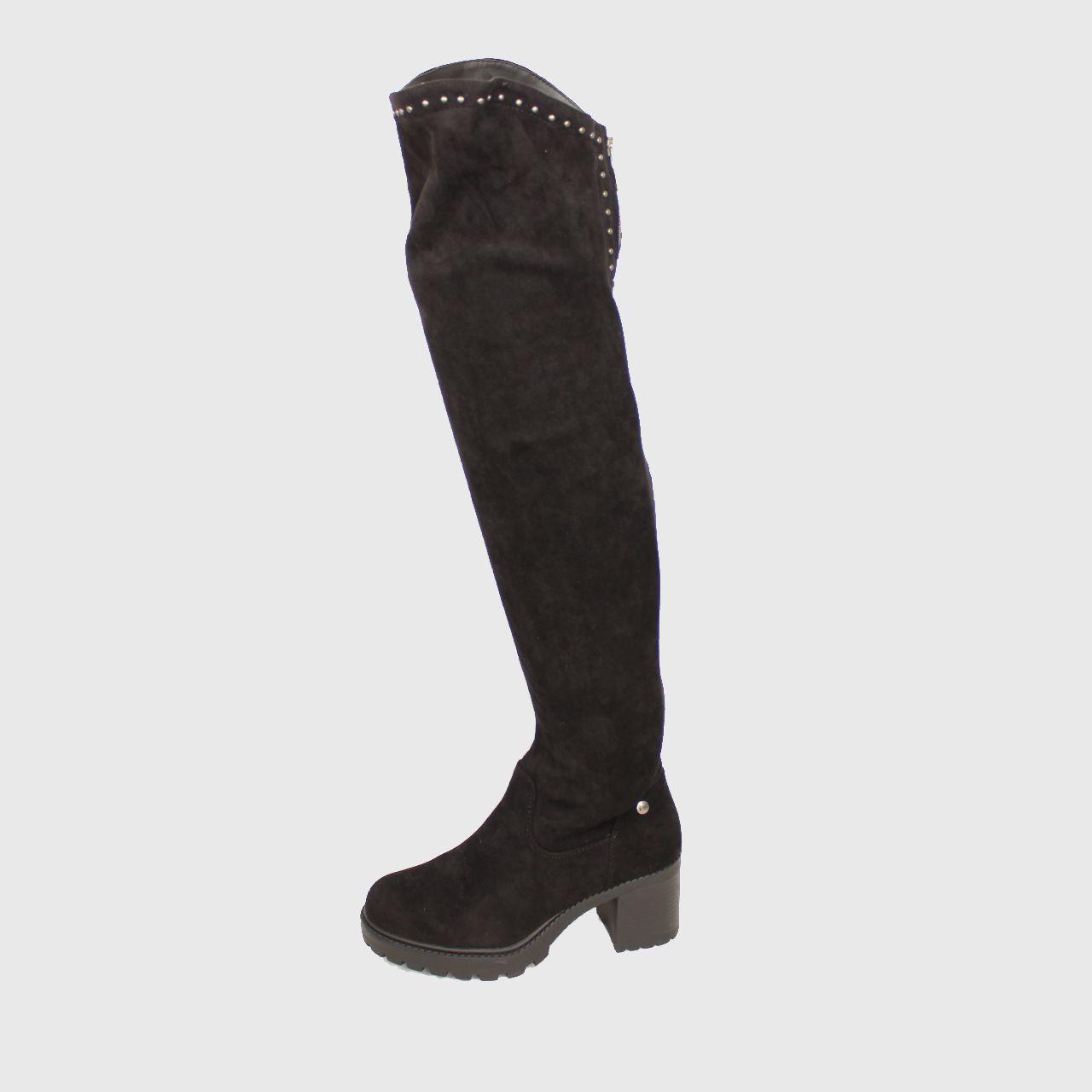 Bota Bucanera Negro Vía Franca Mujer-1