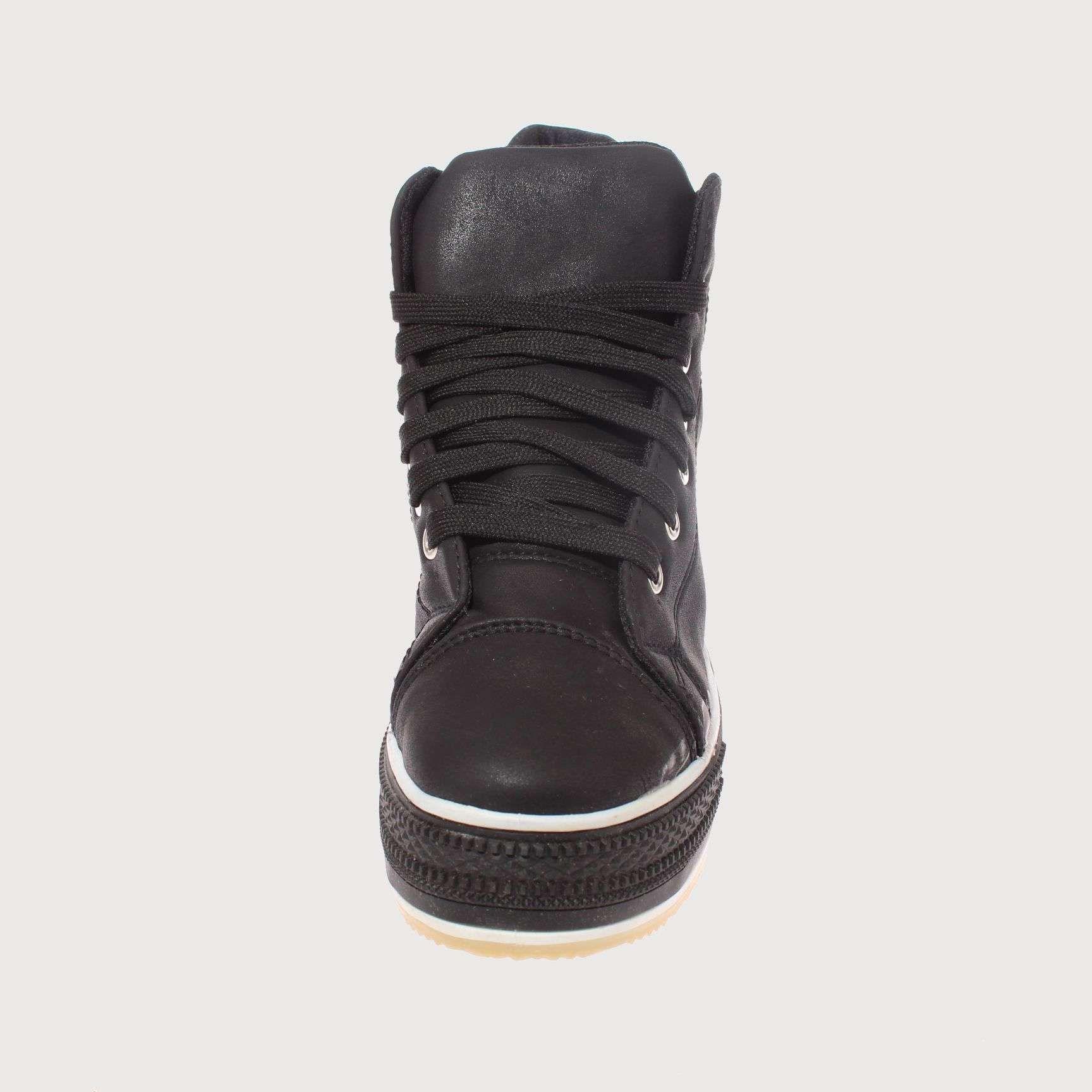 Zapatilla caña Negro Vía Franca Mujer Art: 5A2BLACK-2