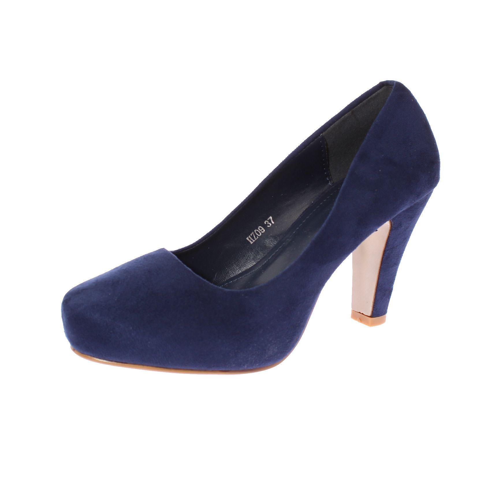 Zapato Taco Azul Vía Franca Mujer-0
