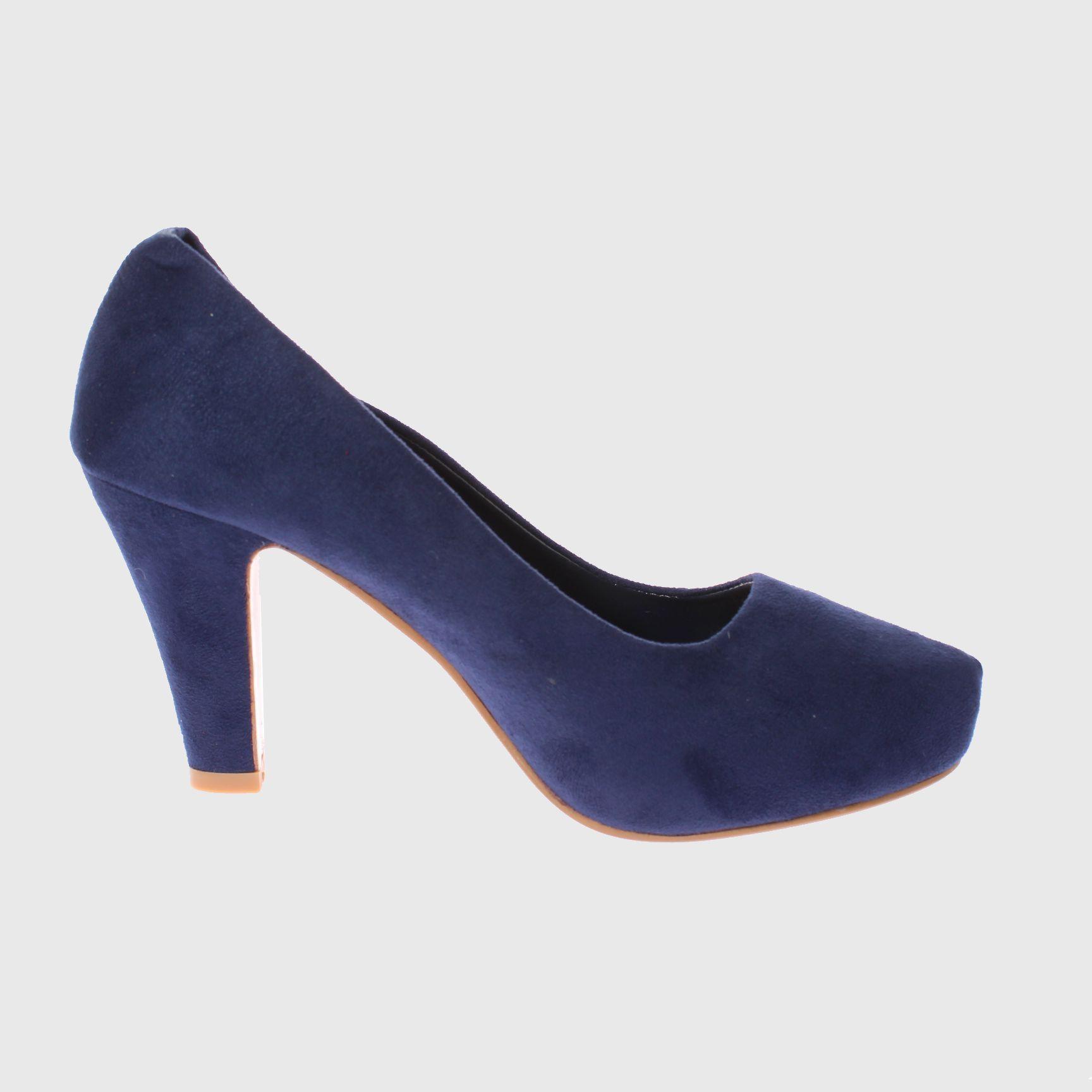 Zapato Taco Azul Vía Franca Mujer-3