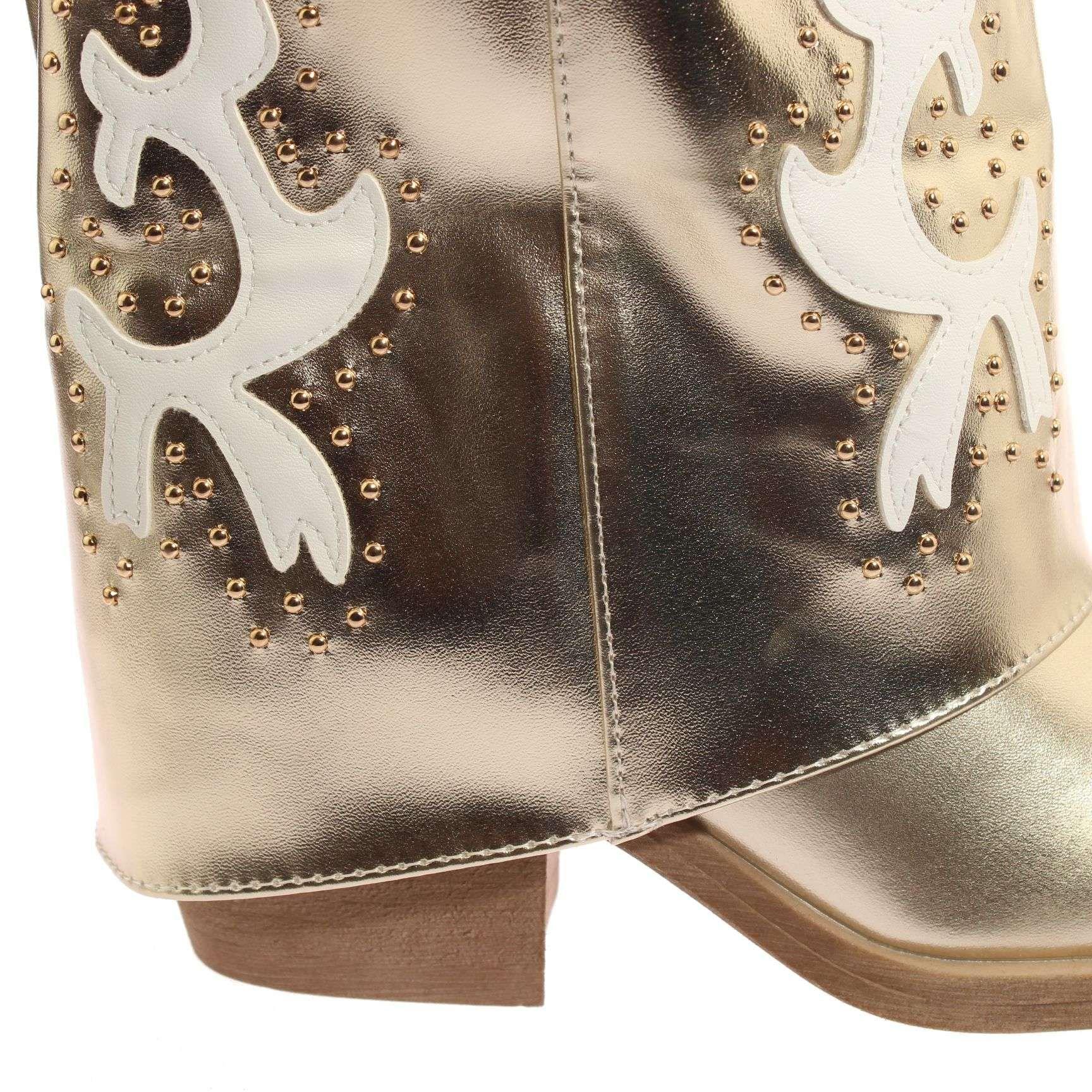 Bota Vaquera Dorado Vía Franca Mujer Art: 5Q26DORADO-4