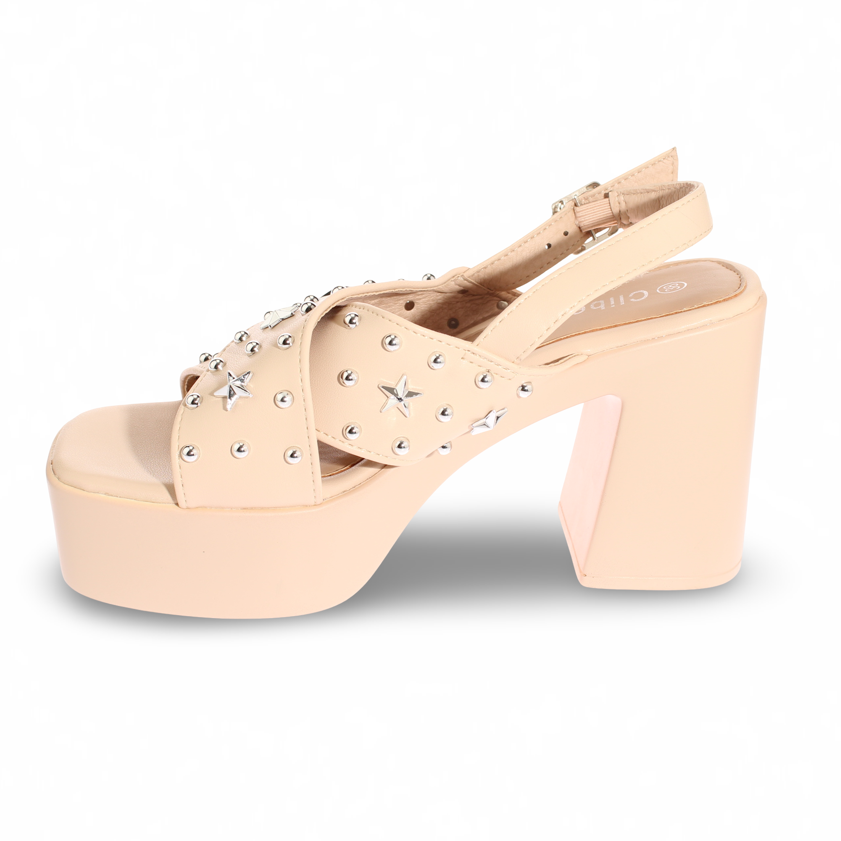 Sandalia Tacón Beige Vía Franca Mujer Art: 5K6BEIGE-3