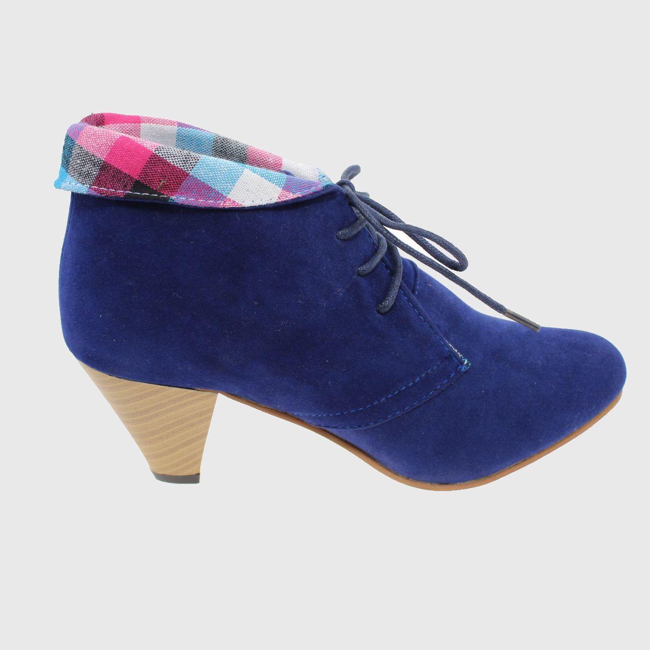 Botín Tacón Escoces Azul Vía Franca Mujer-2