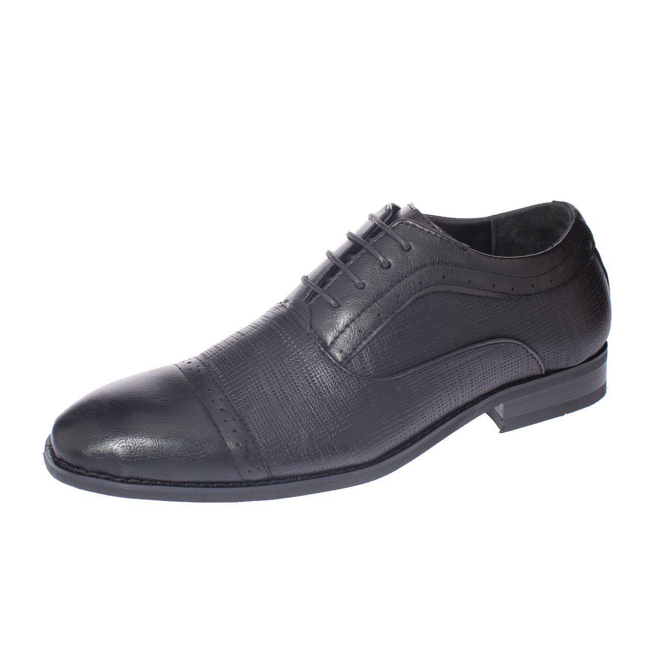 Zapato Vestir Negro Vía Franca Hombre-0