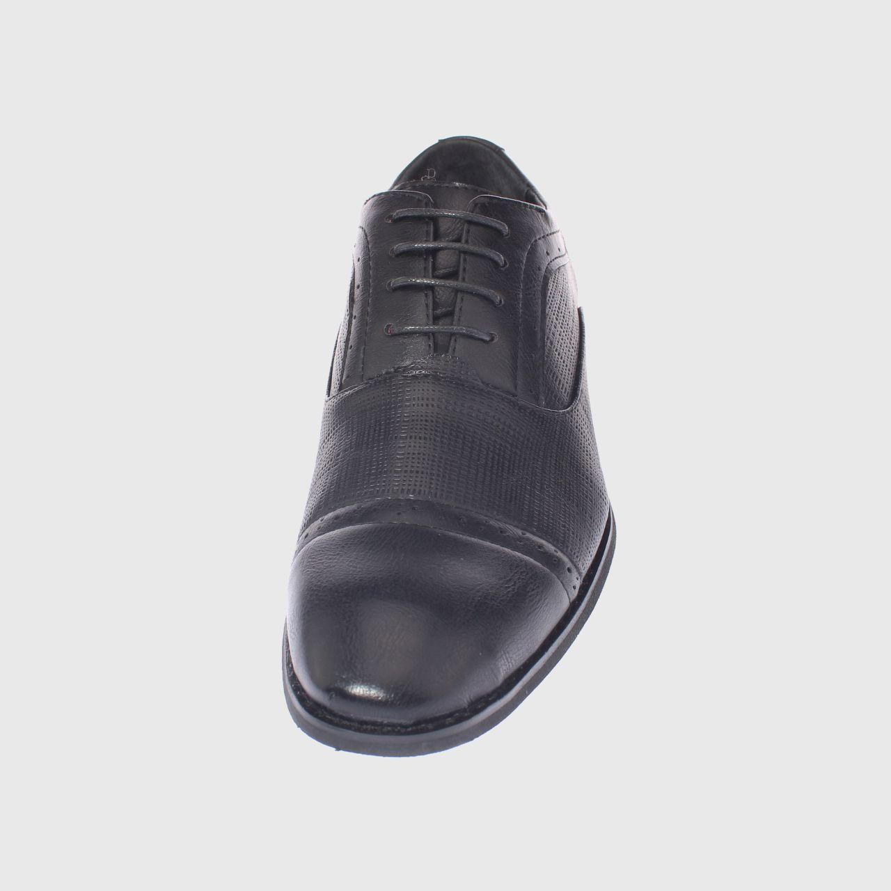 Zapato Vestir Negro Vía Franca Hombre-2