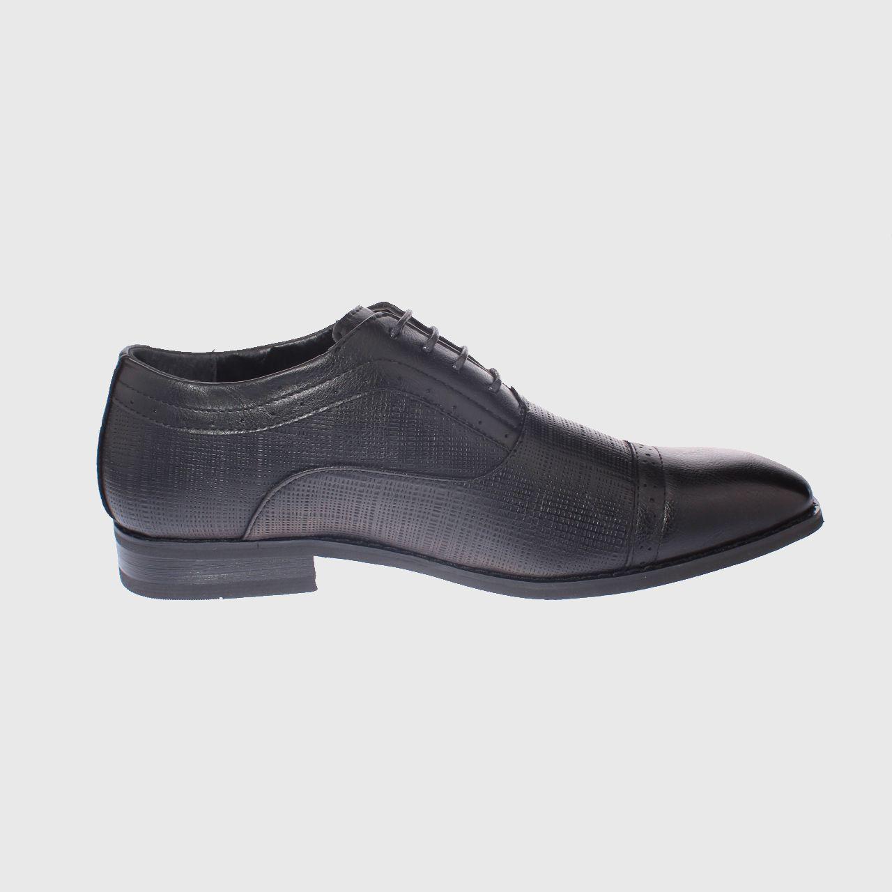Zapato Vestir Negro Vía Franca Hombre-3