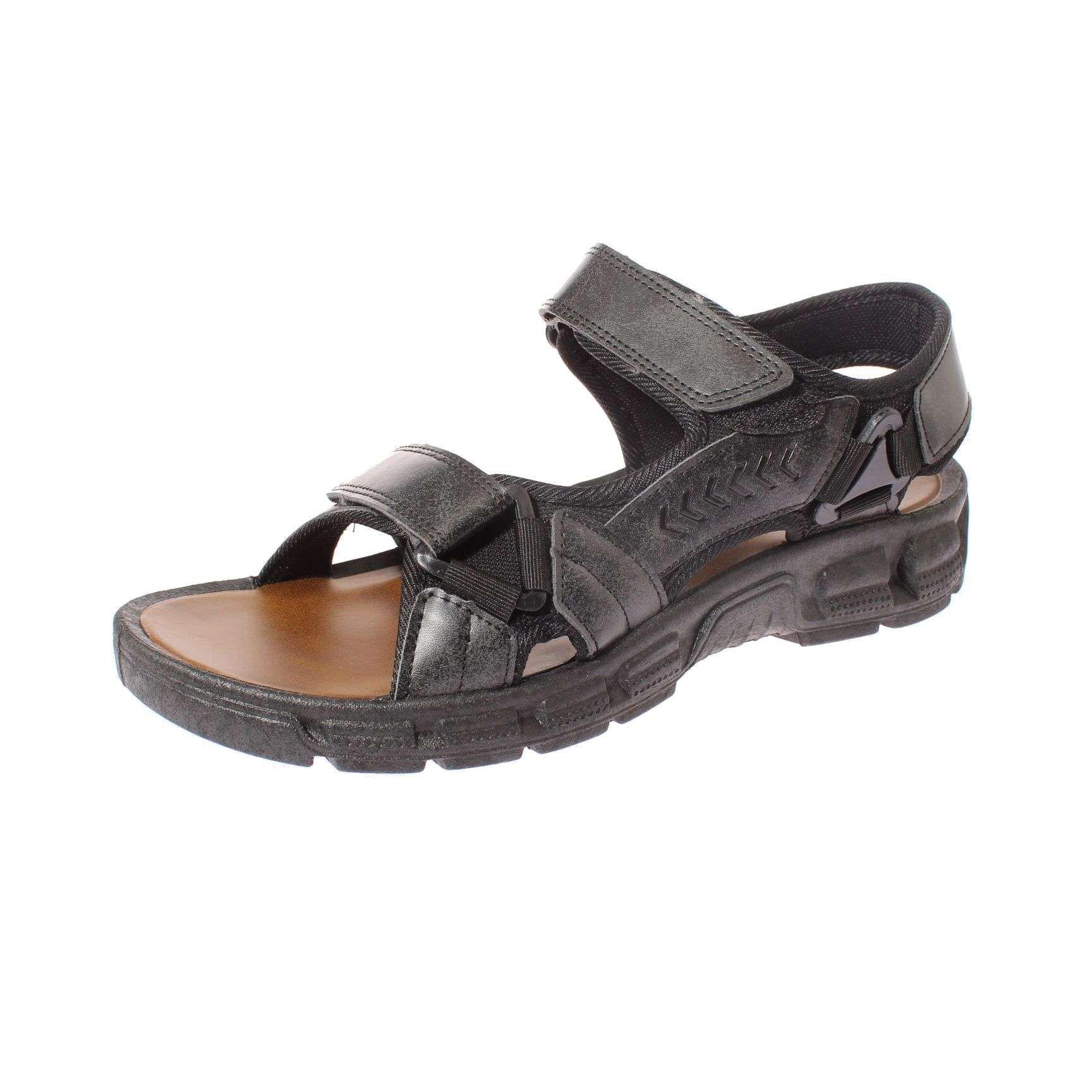 Sandalia Negro Vía Franca Hombre Art: 8STL10405ABLACK-0