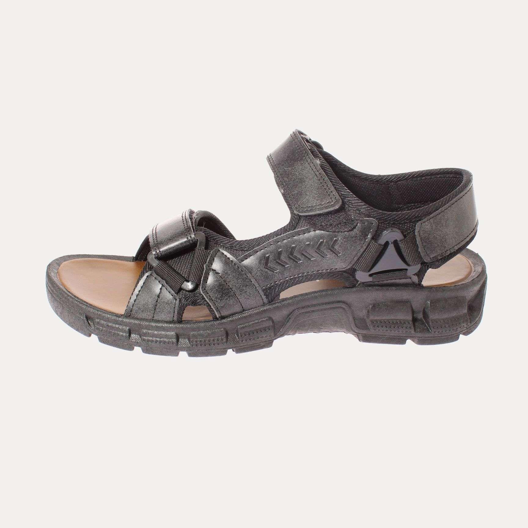 Sandalia Negro Vía Franca Hombre Art: 8STL10405ABLACK-1
