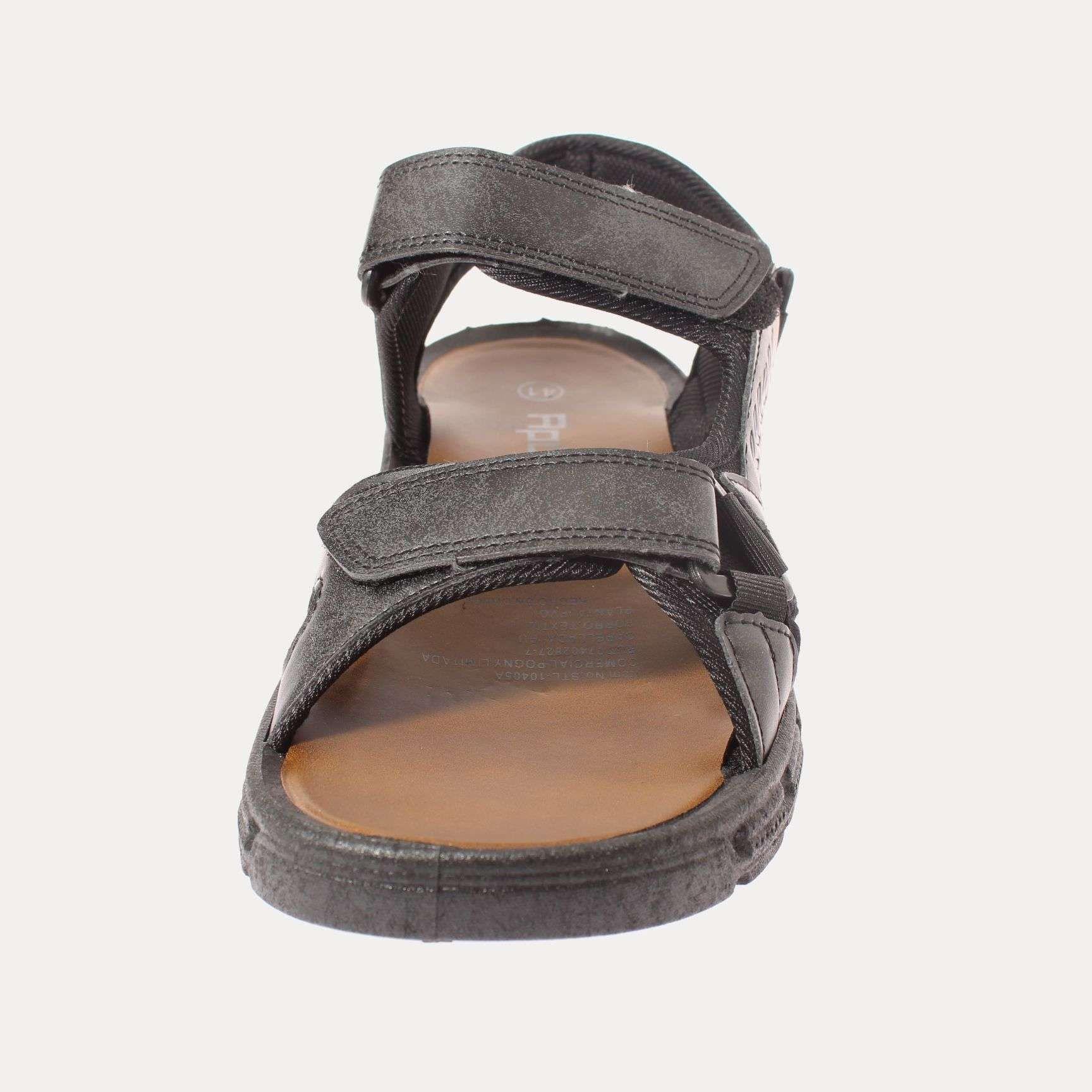 Sandalia Negro Vía Franca Hombre Art: 8STL10405ABLACK-2