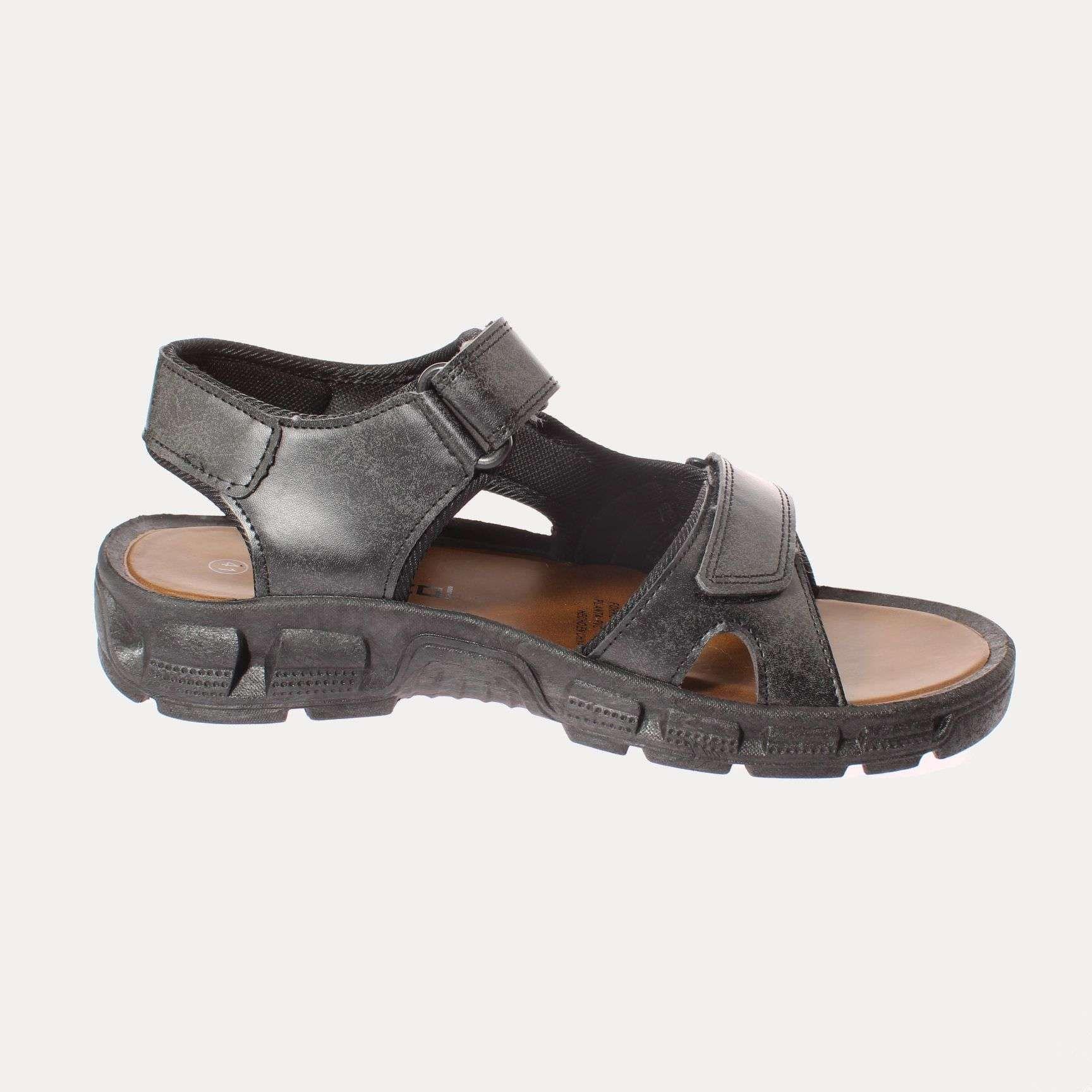 Sandalia Negro Vía Franca Hombre Art: 8STL10405ABLACK-3