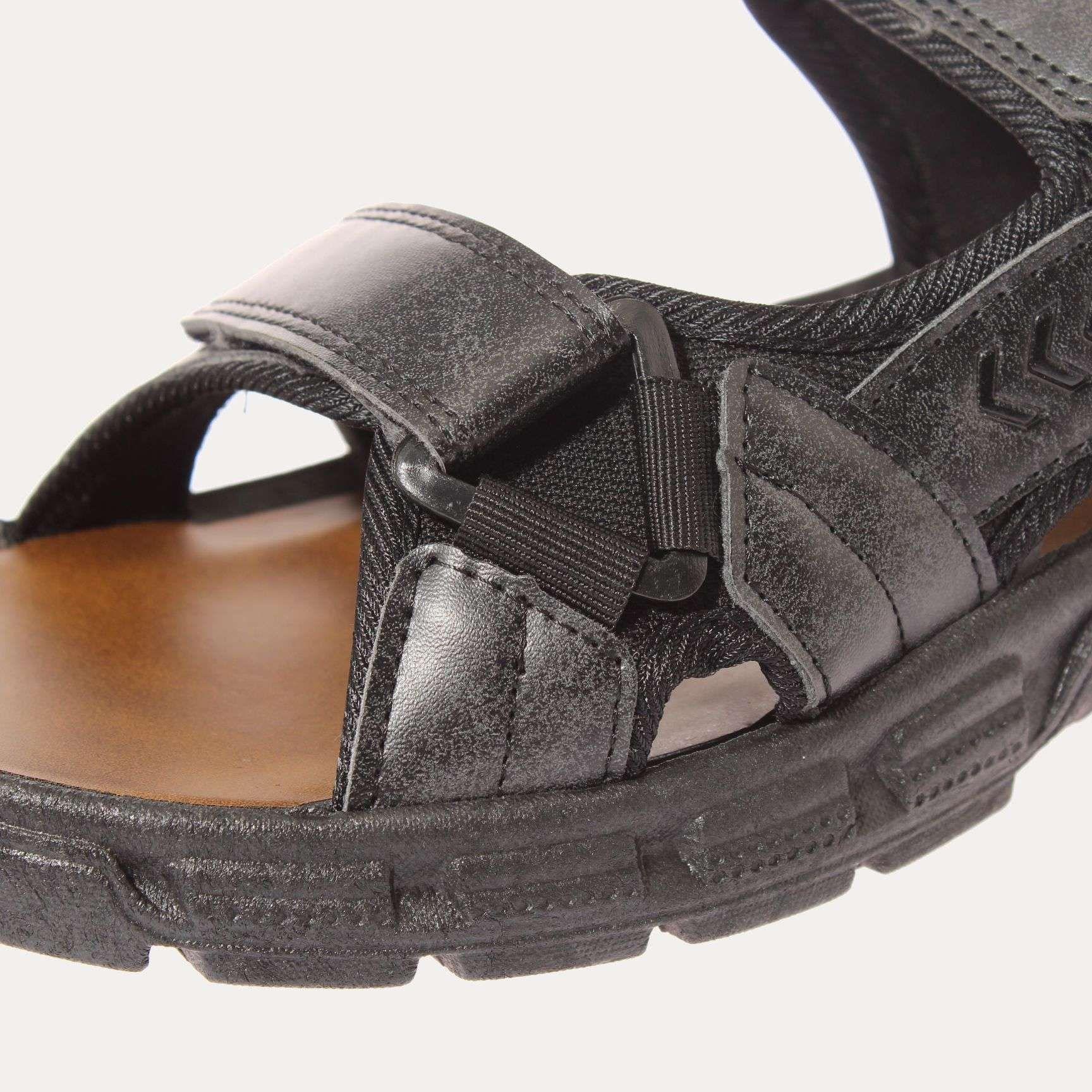 Sandalia Negro Vía Franca Hombre Art: 8STL10405ABLACK-4