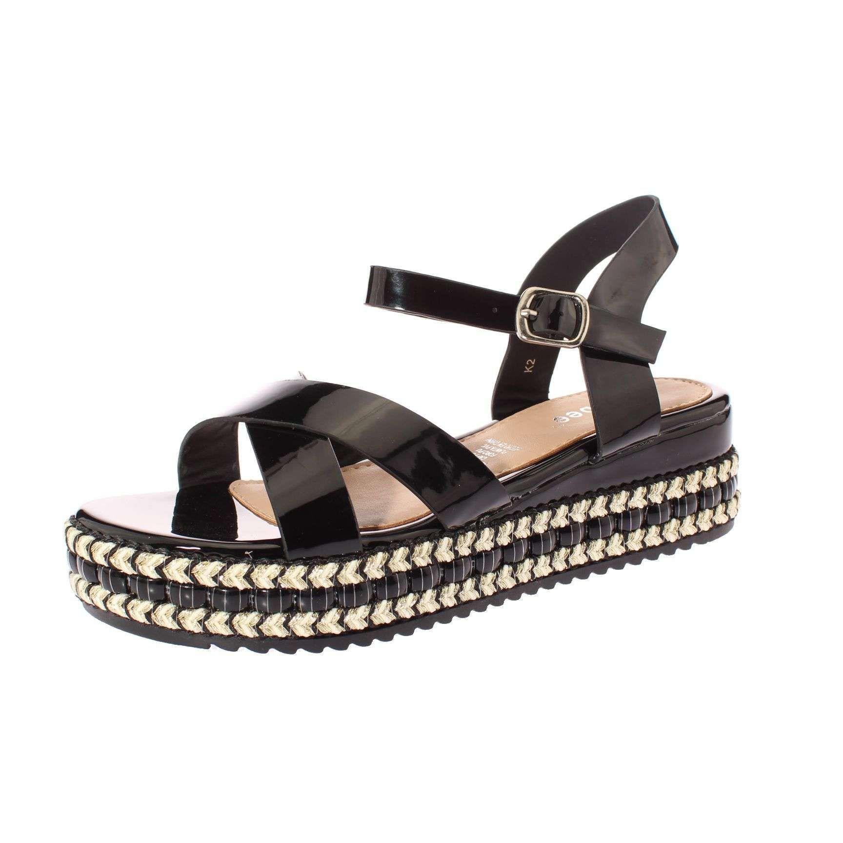 Sandalia Plataforma Negro Vía Franca Mujer Art: 5K2BLACK-0